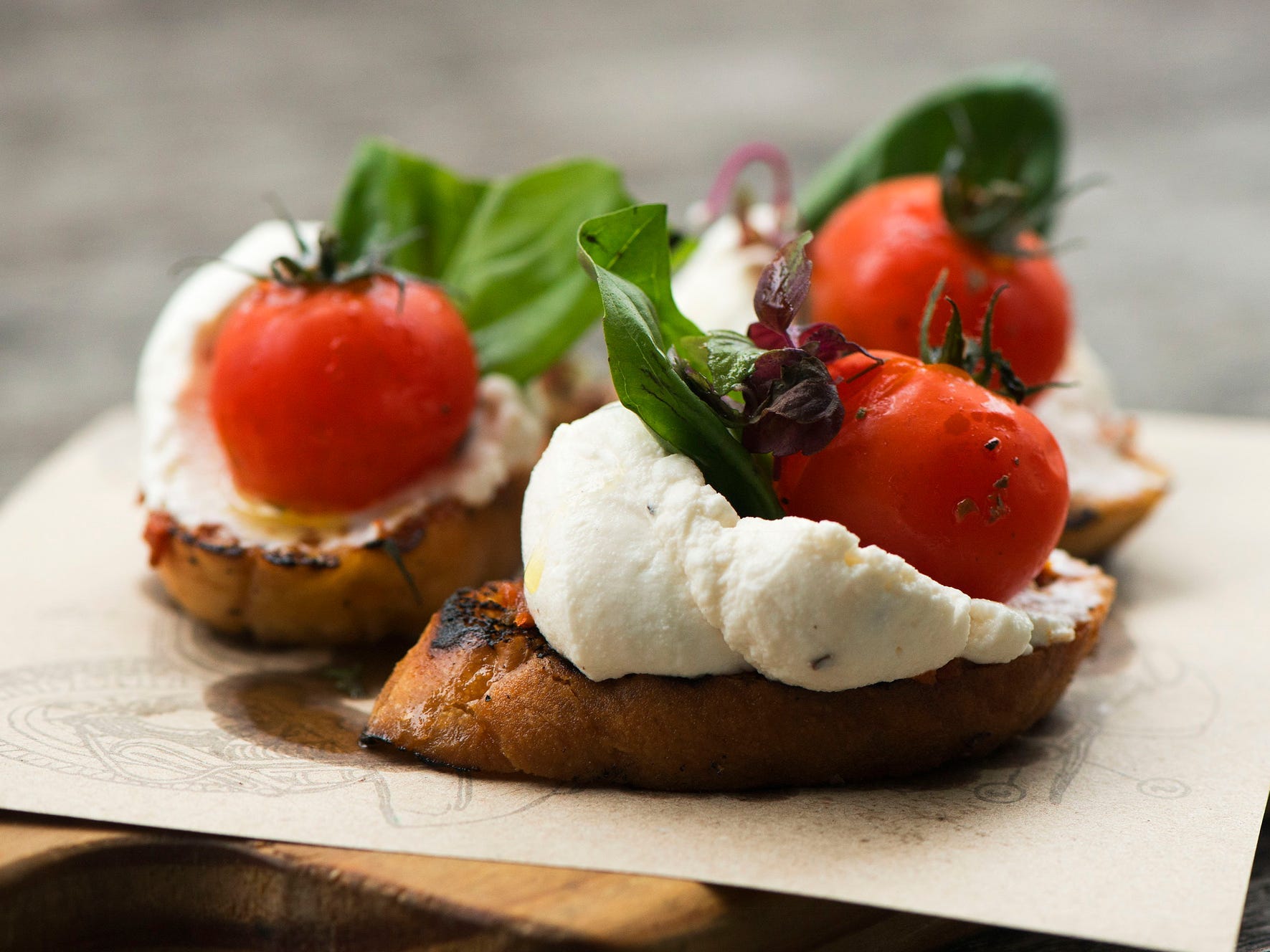 tomato and ricotta toast