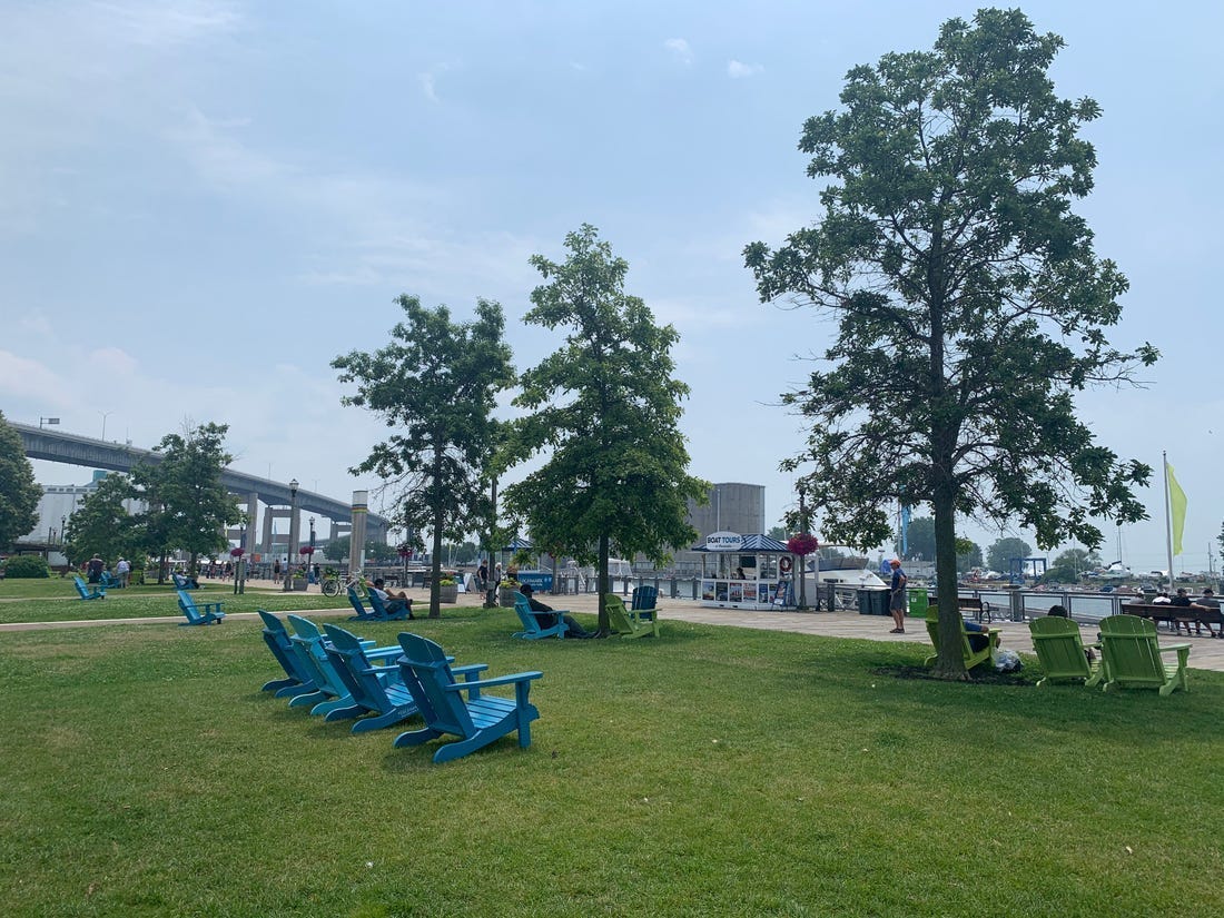 Canalside in Buffalo, New York.