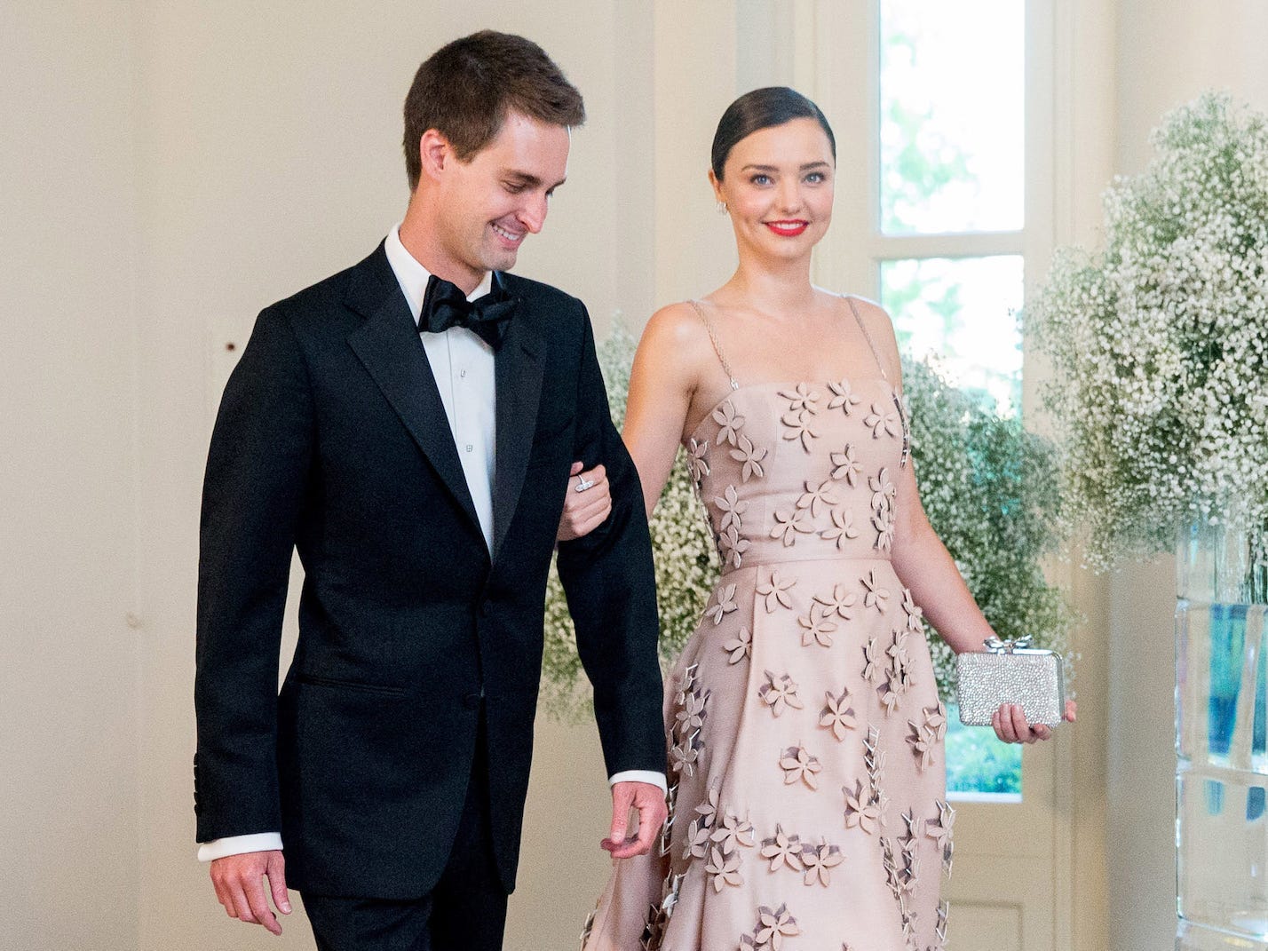 Evan Spiegel and Miranda Kerr