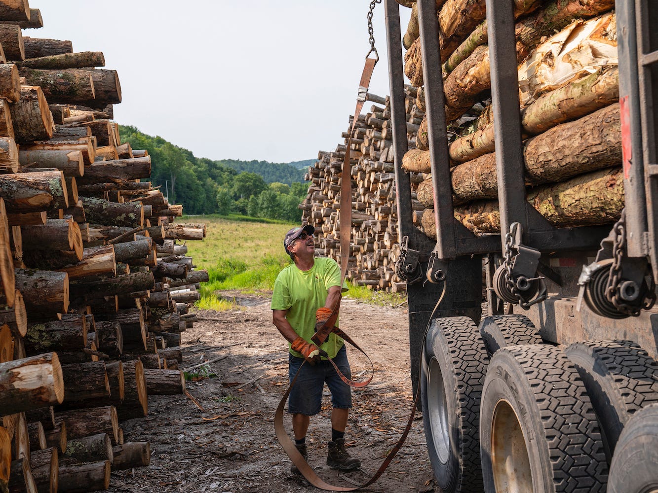 A log hauler in Vermont
