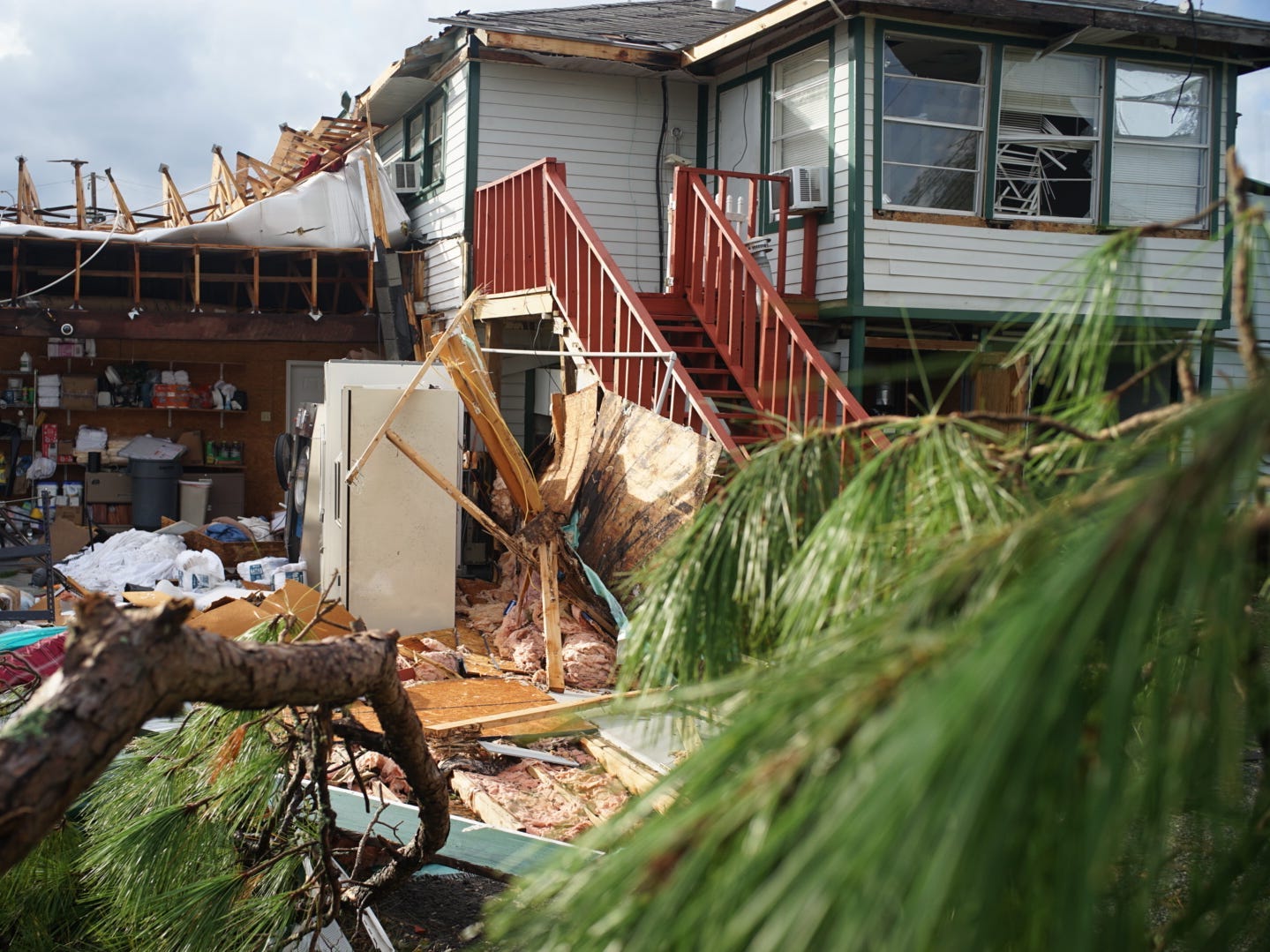 Destroyed building Hurricane Ida