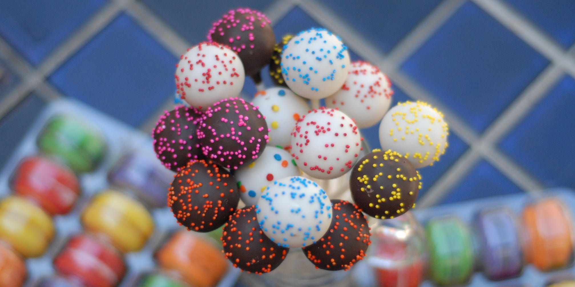 An array of cake pops.