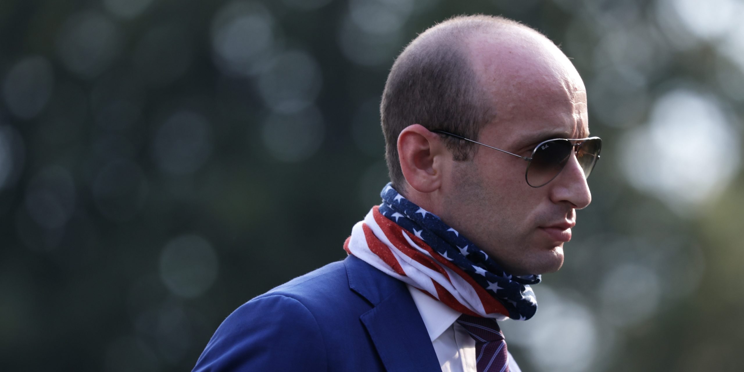 Stephen Miller with flag