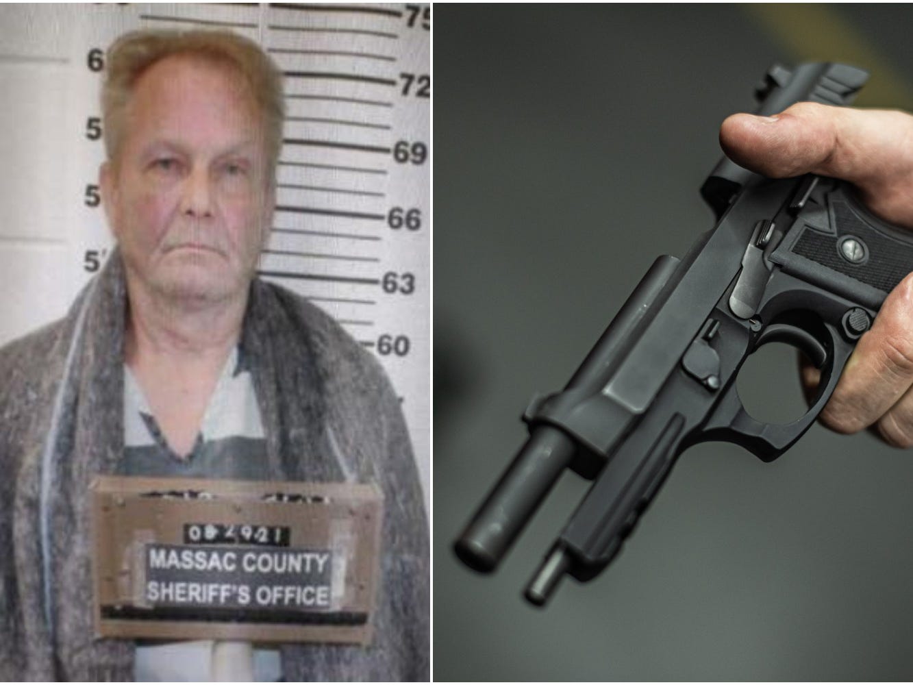 Larry D. Cavitt, a handgun