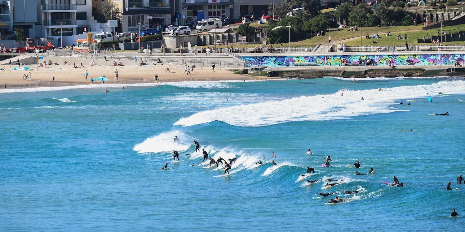 bondi beach surfers