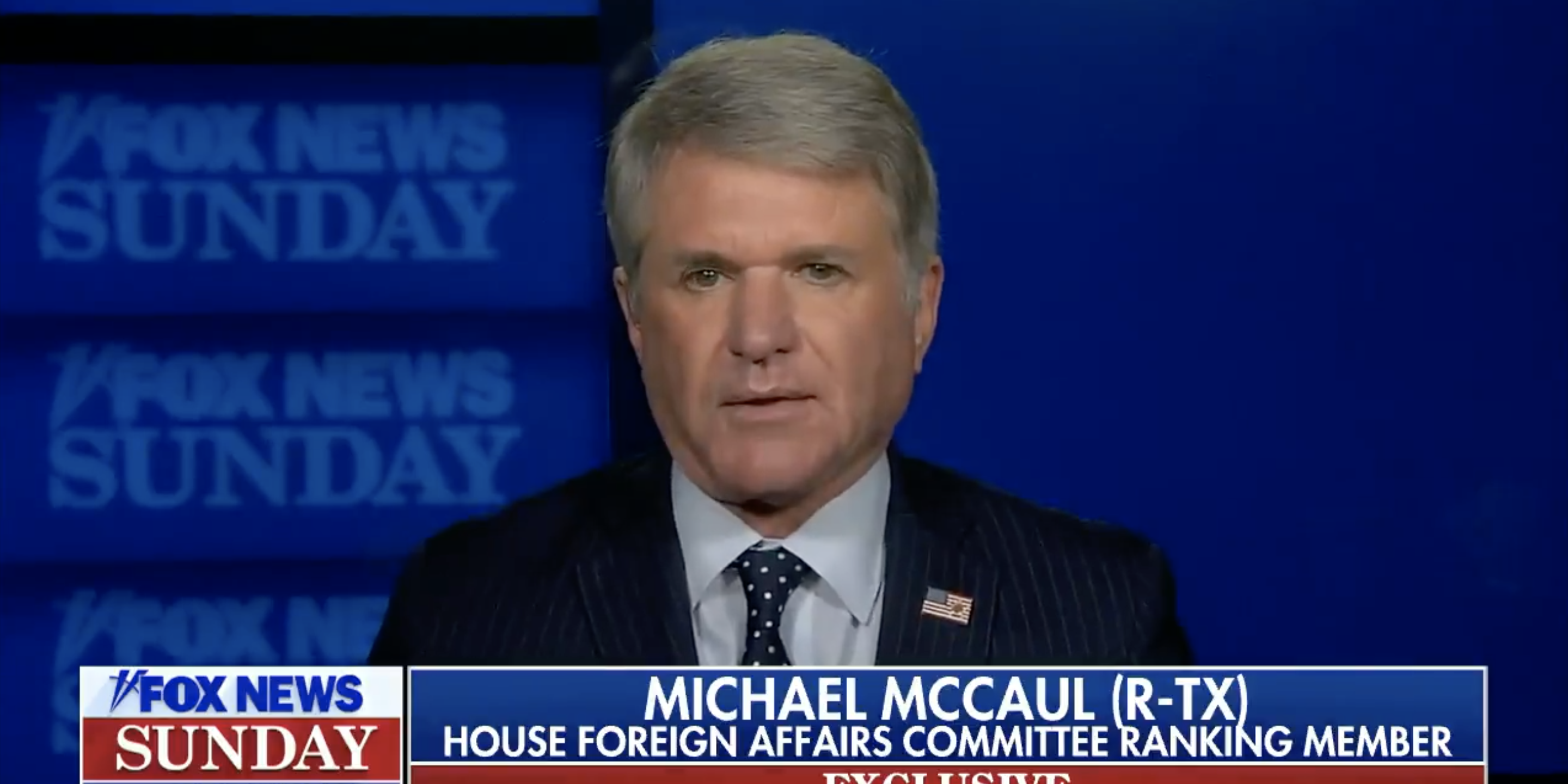 GOP Rep. Michael McCaul on "Fox News Sunday."