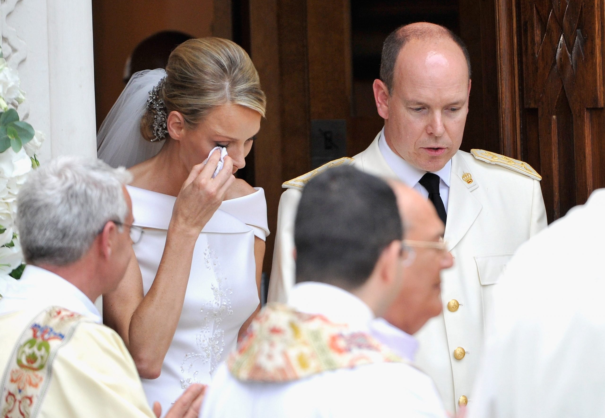 Princess Charlene and Prince Albert pictured on their wedding day in 2011.