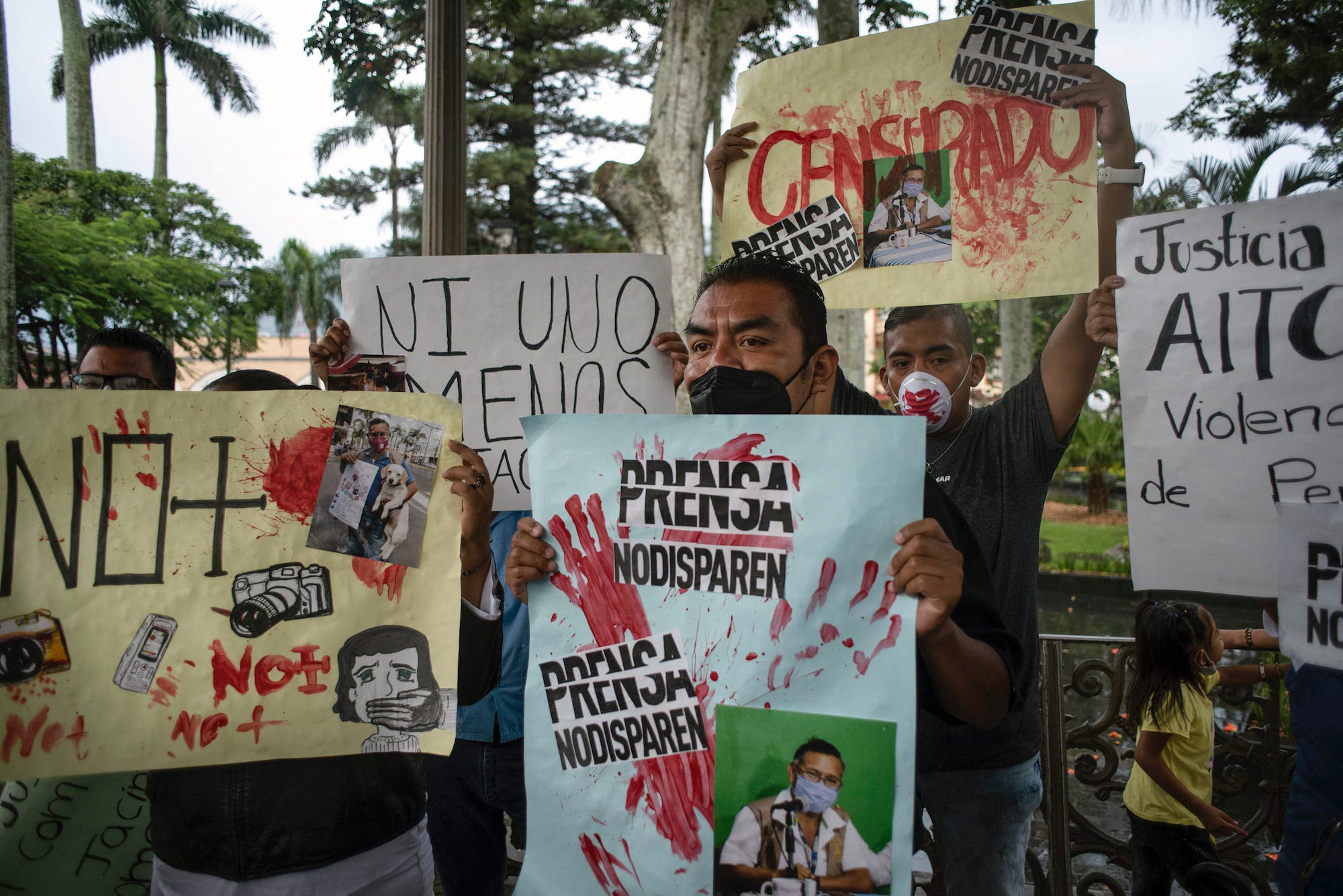 Protest against violence against journalists in Mexico