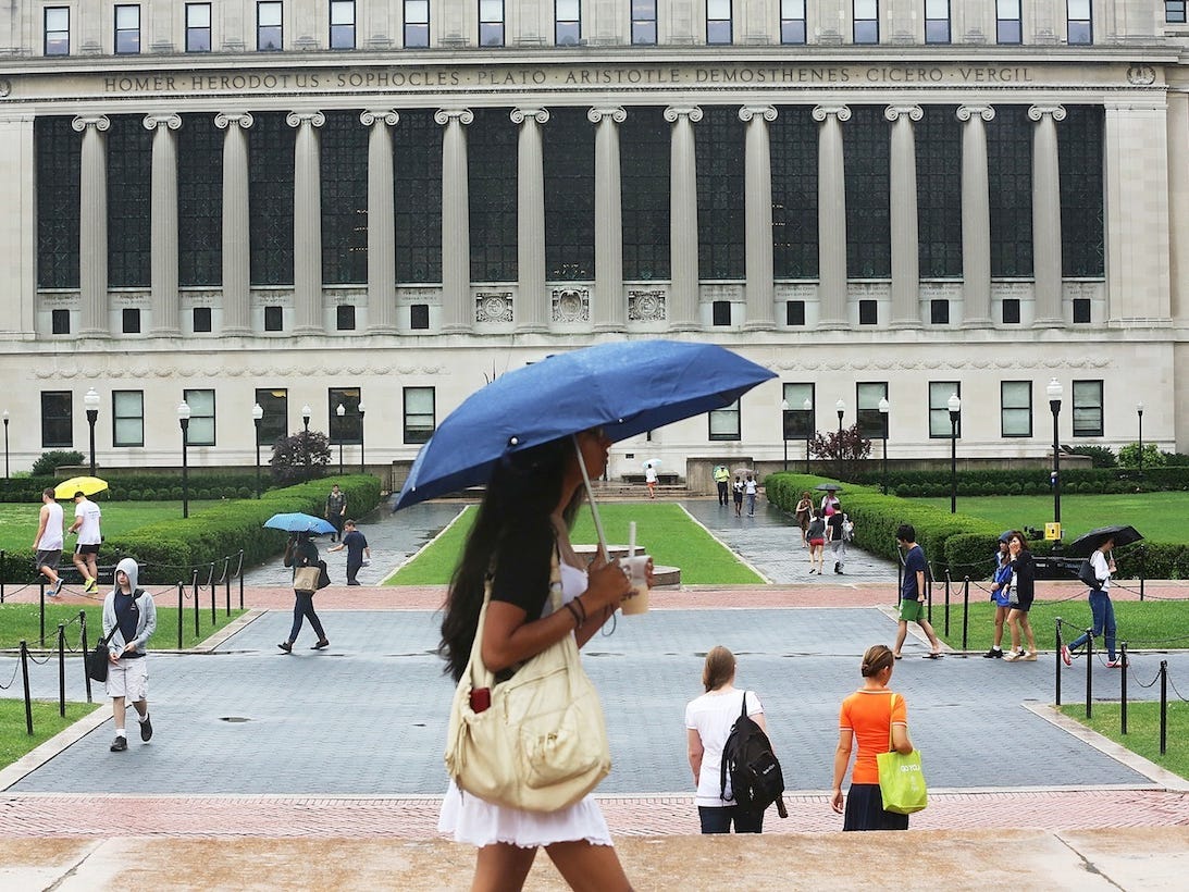 student umbrella college campus