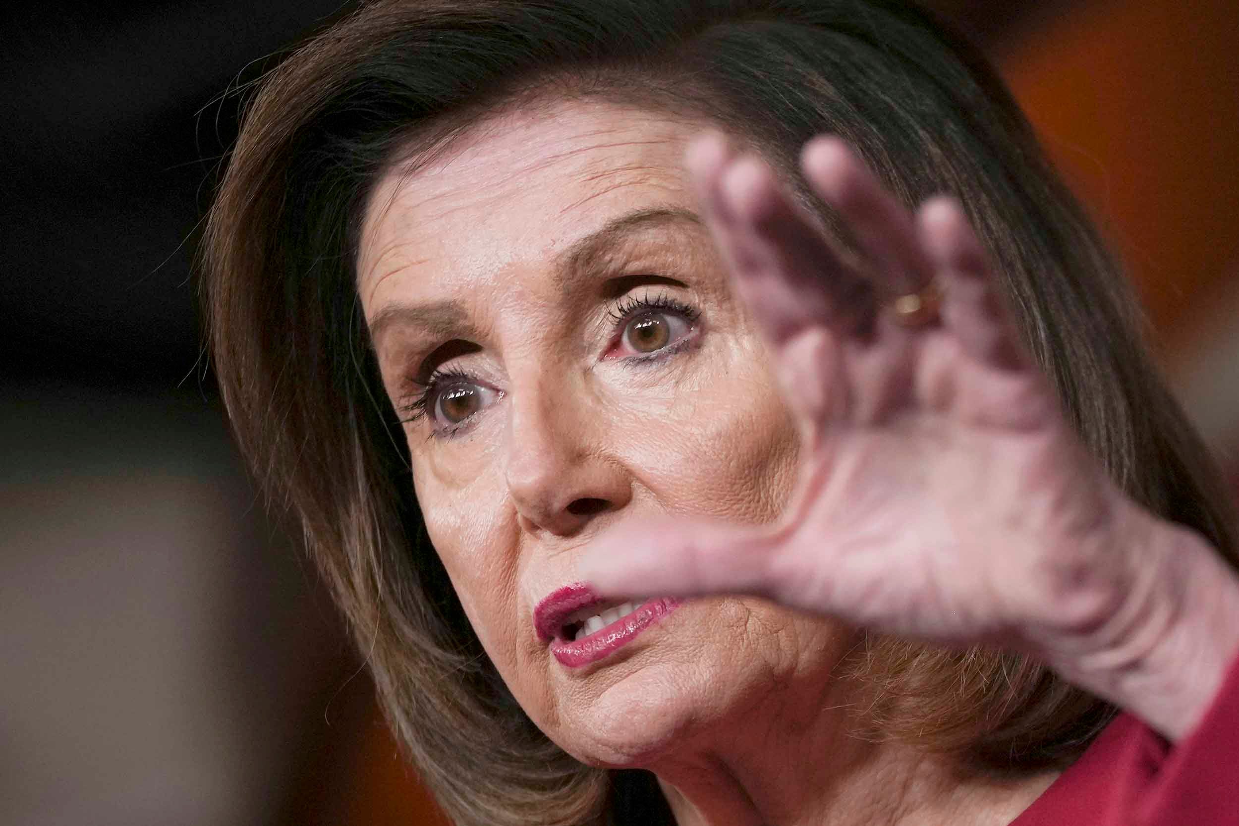 A picture of Nancy Pelosi, the speaker of the House of Representatives.