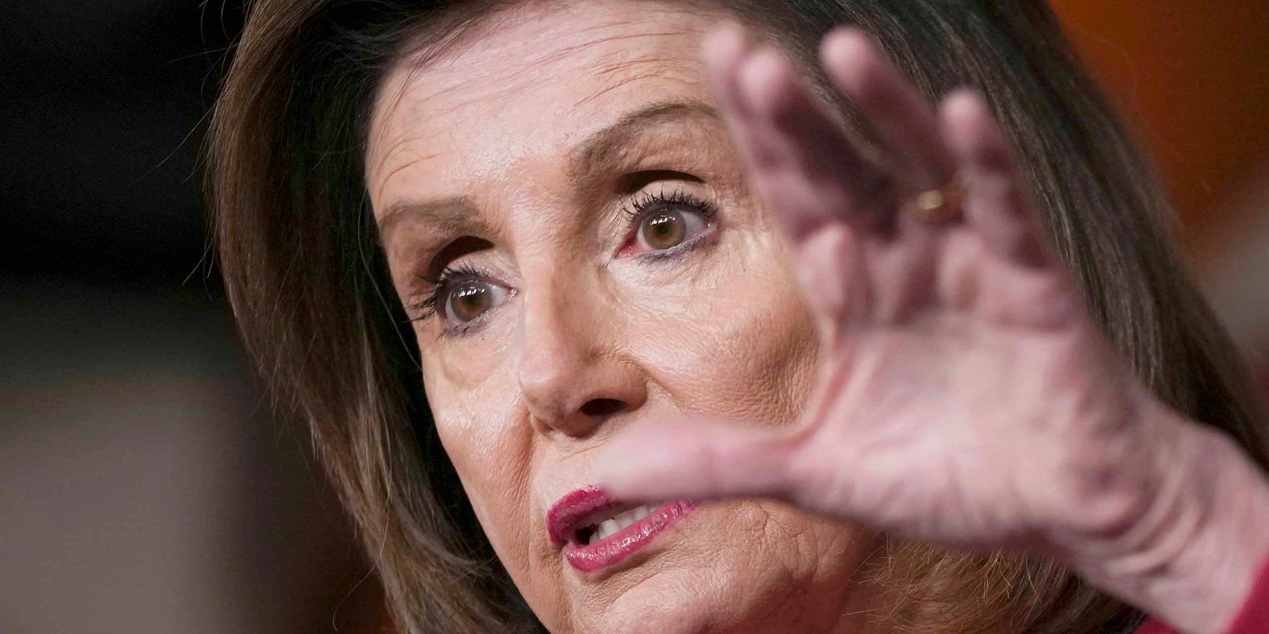 A picture of Nancy Pelosi, the speaker of the House of Representatives.