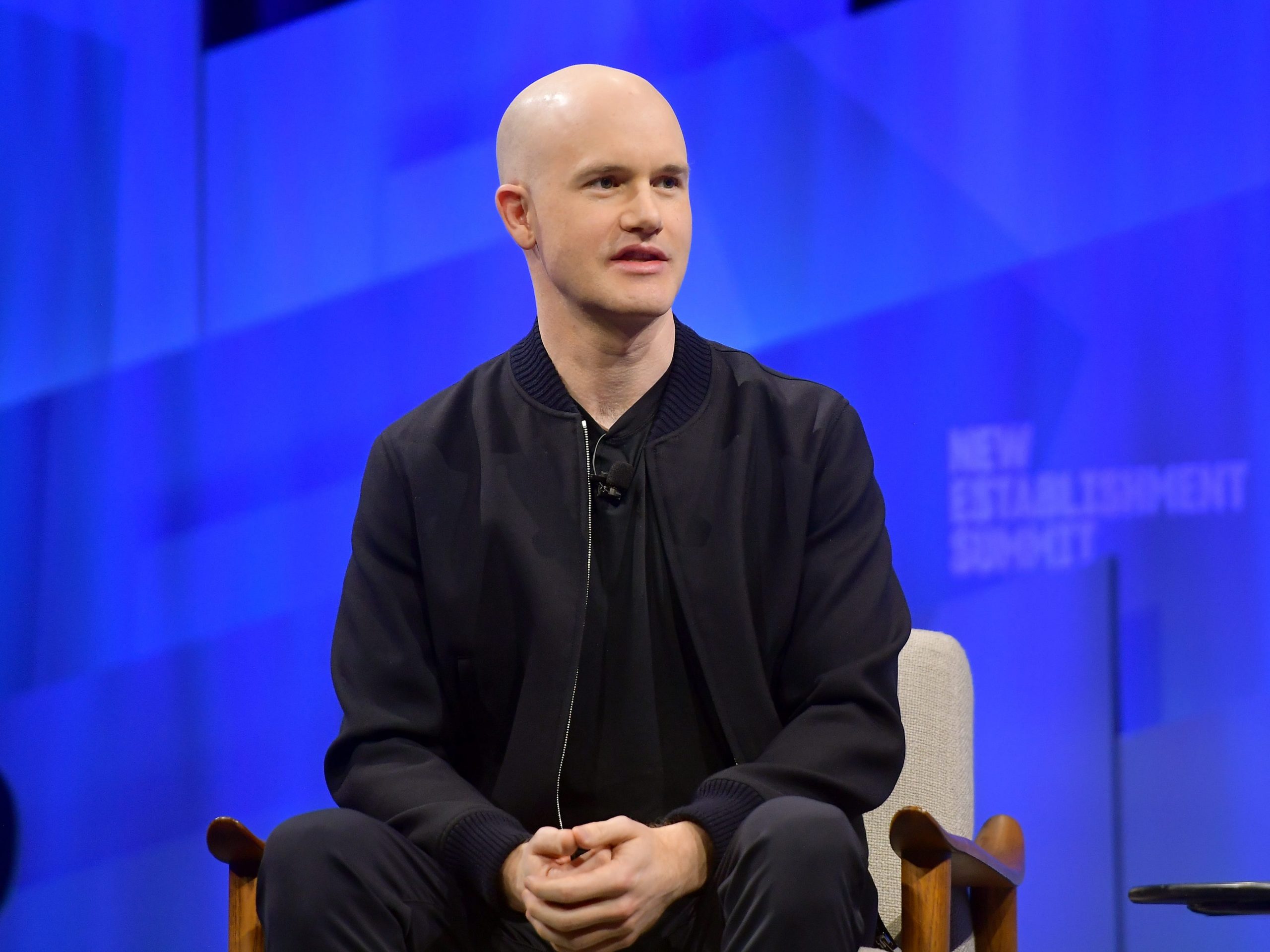 Brian Armstrong, cofounder and CEO of Coinbase speaks onstage during 'Tales from the Crypto: What the Currency of the Future Means for You' at Vanity Fair's 6th Annual New Establishment Summit at Wallis Annenberg Center for the Performing Arts on October 23, 2019 in Beverly Hills, California.
