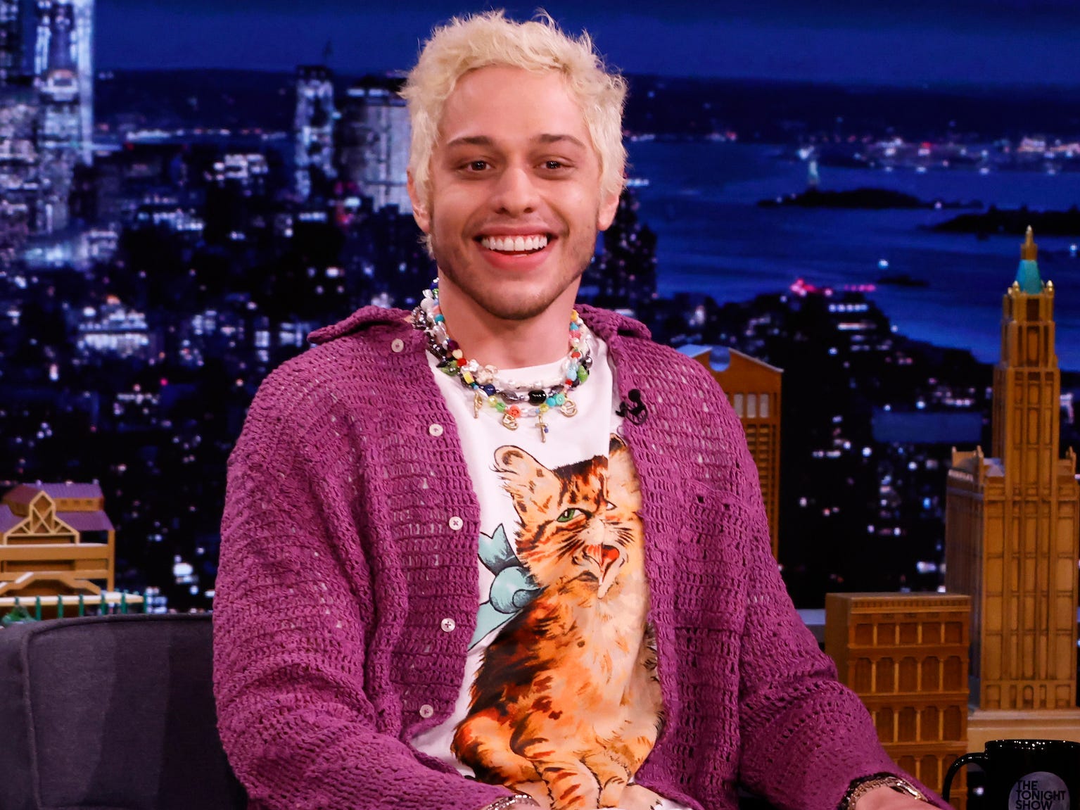 Comedian Pete Davidson during an interview on Wednesday, September 8, 2021 -- (Photo By: Alex Hooks/NBC/NBCU Photo Bank via Getty Images)