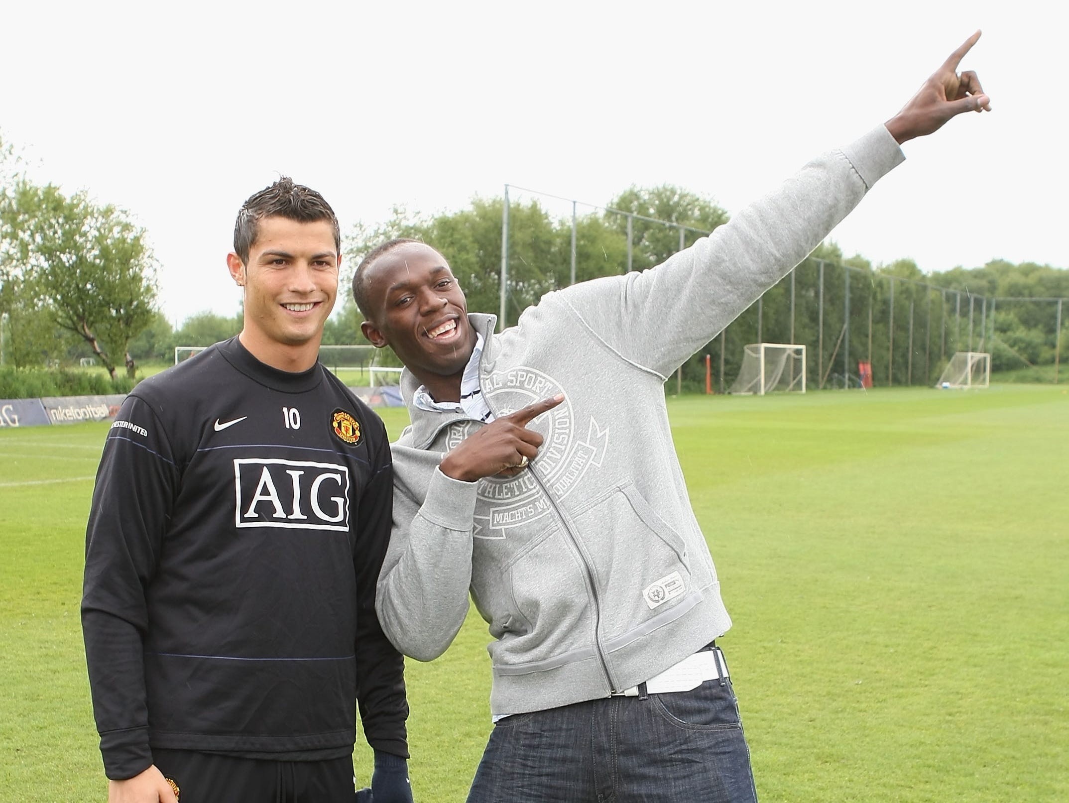 Usain Bolt with Cristiano Ronaldo