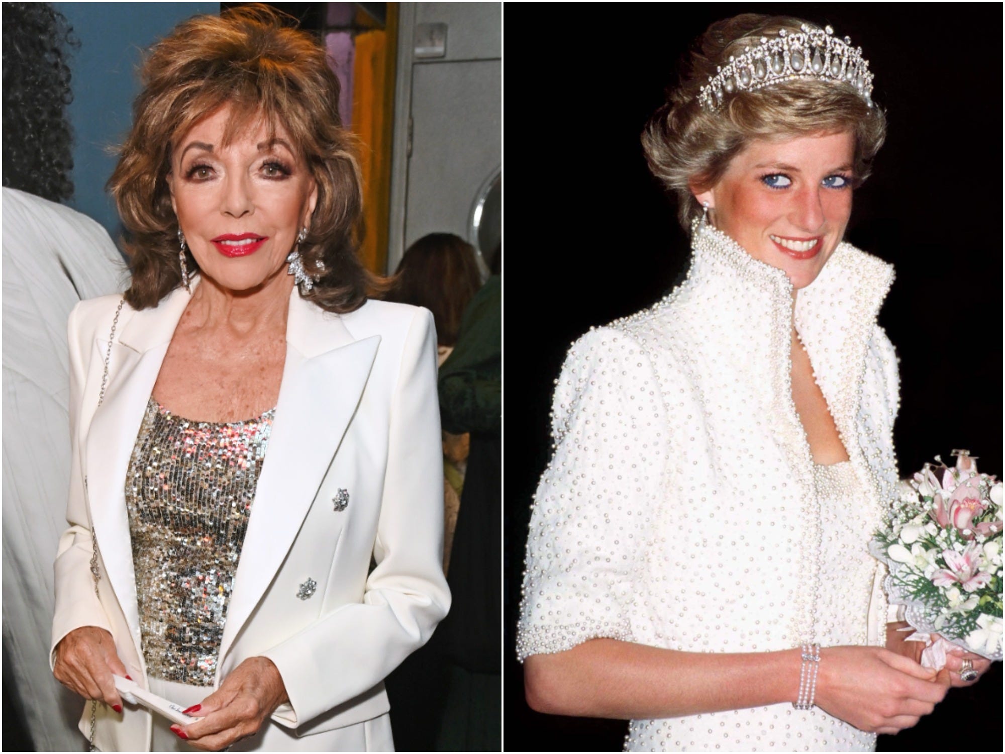 joan collins, princess diana