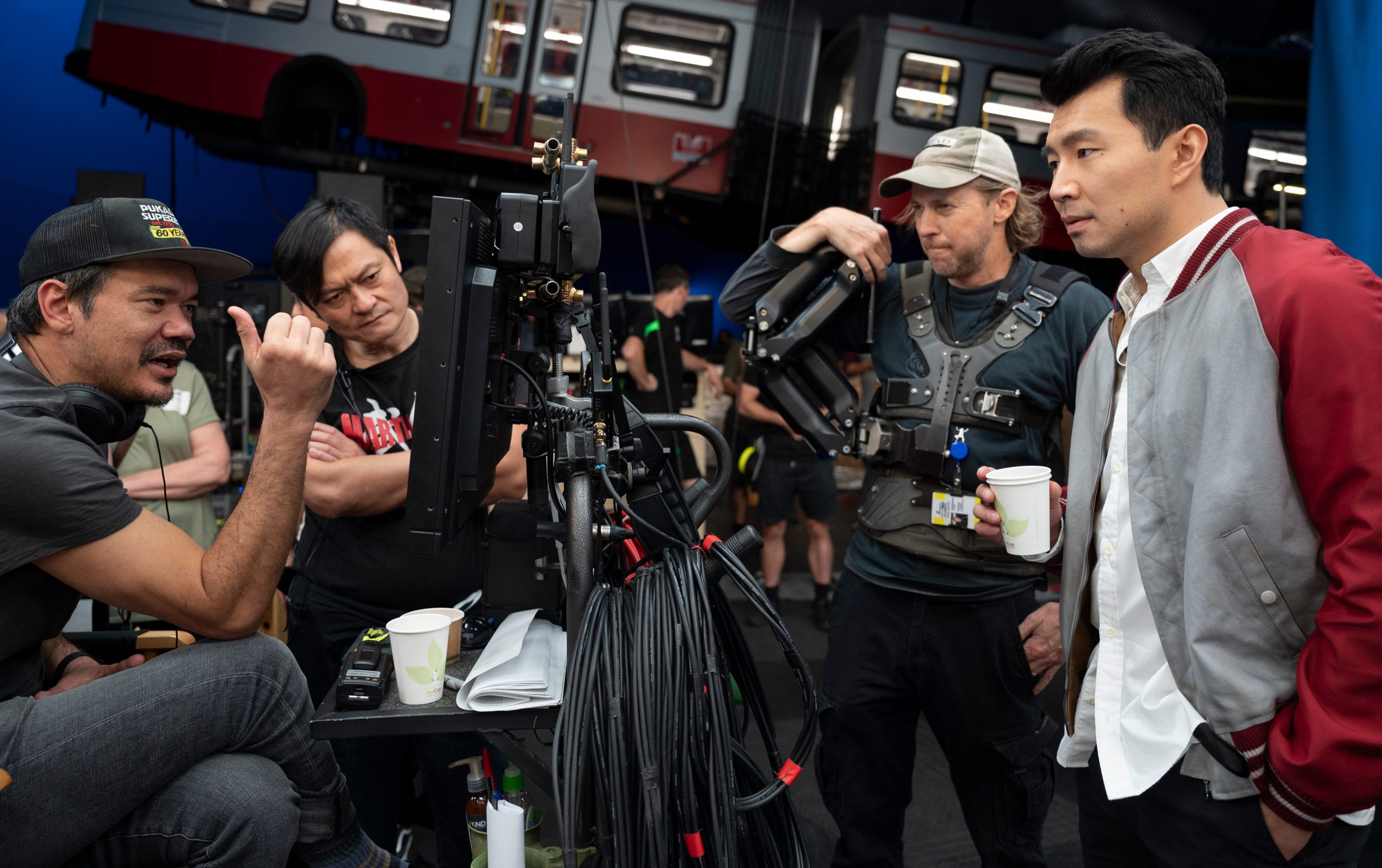 Destin Daniel Cretton on set of Shang-Chi