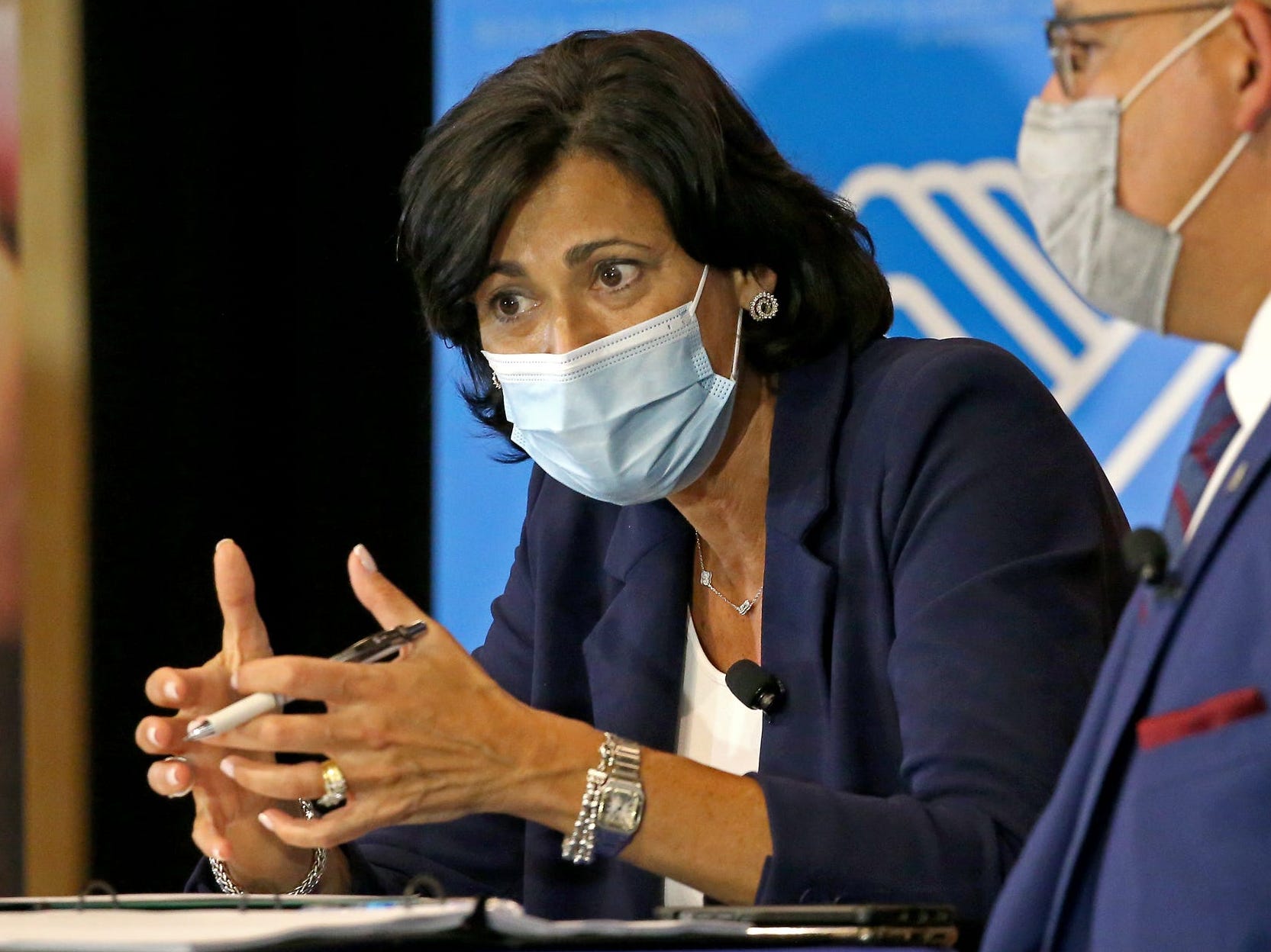 CDC Director Rochelle Walensky speaks.