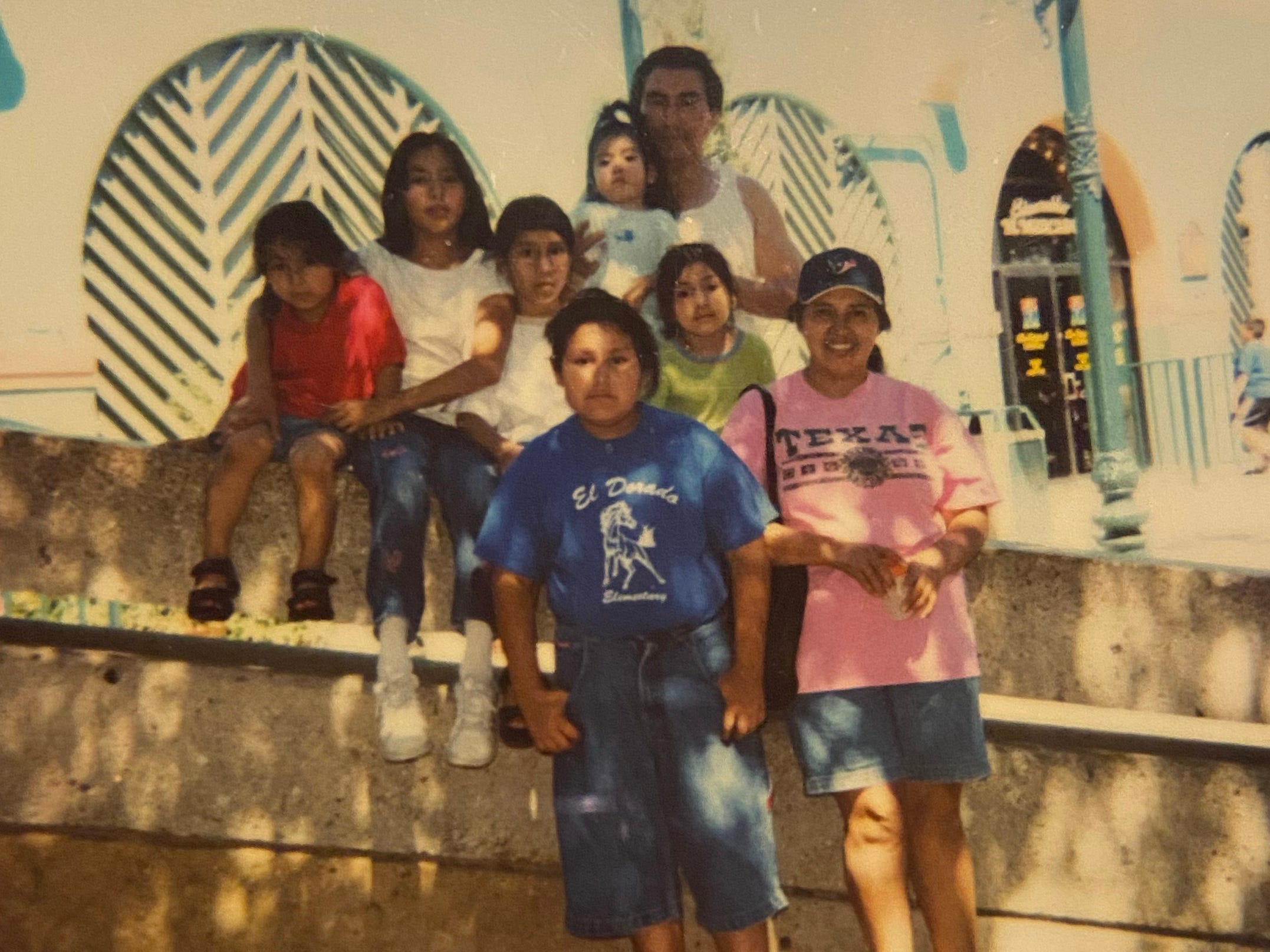 Uel Trejo and her family in 2002.