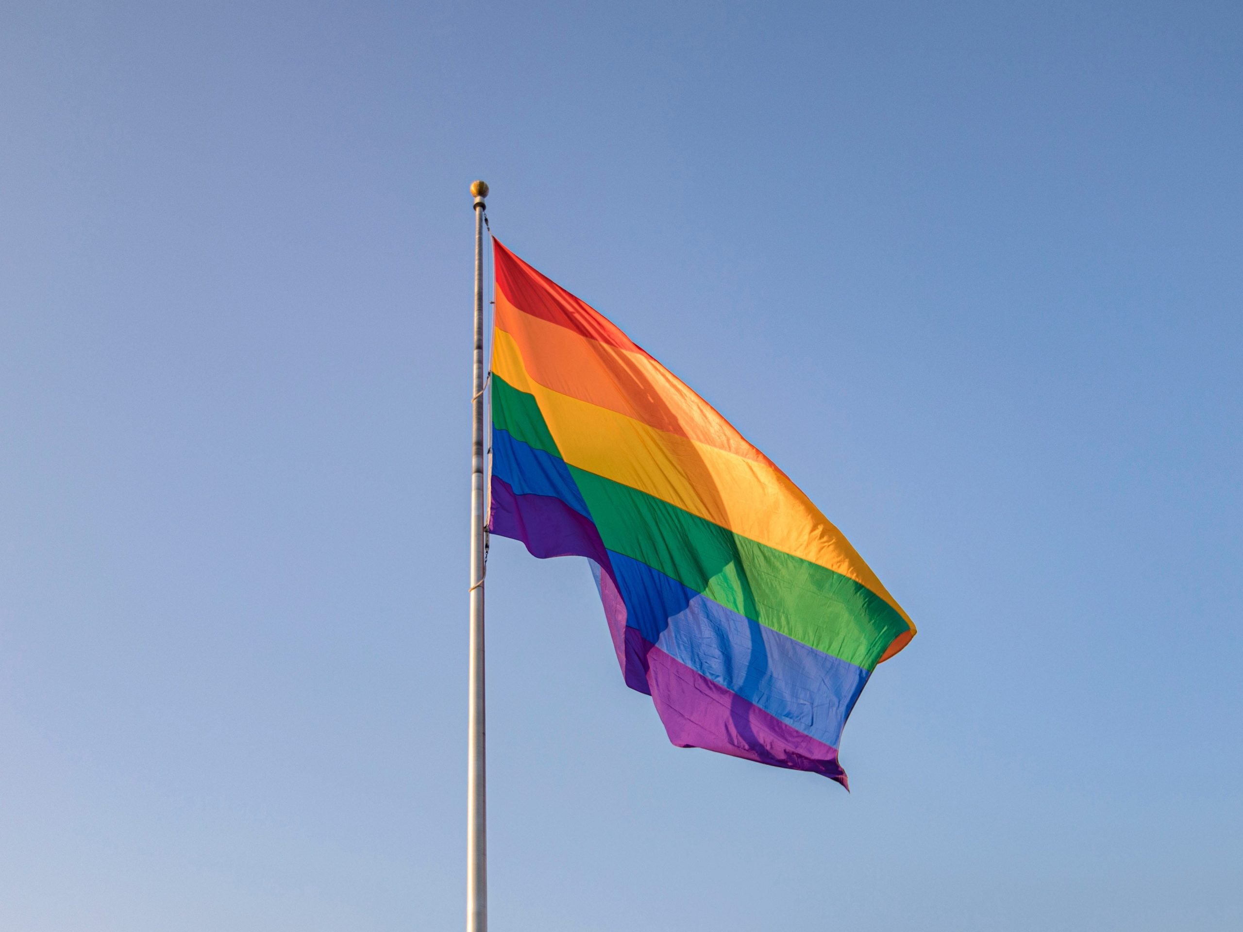 The LGBTQ pride flag.