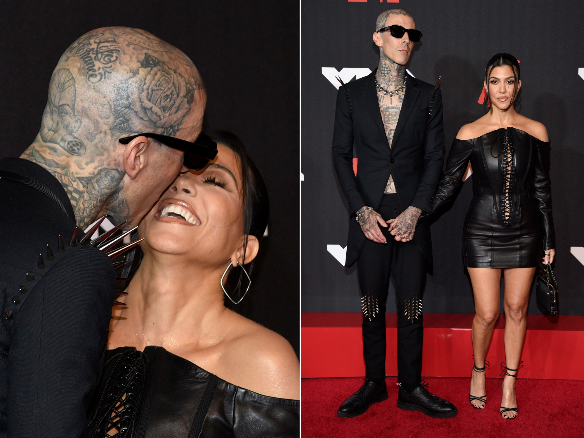 Kourtney Kardashian and Travis Barker VMAs