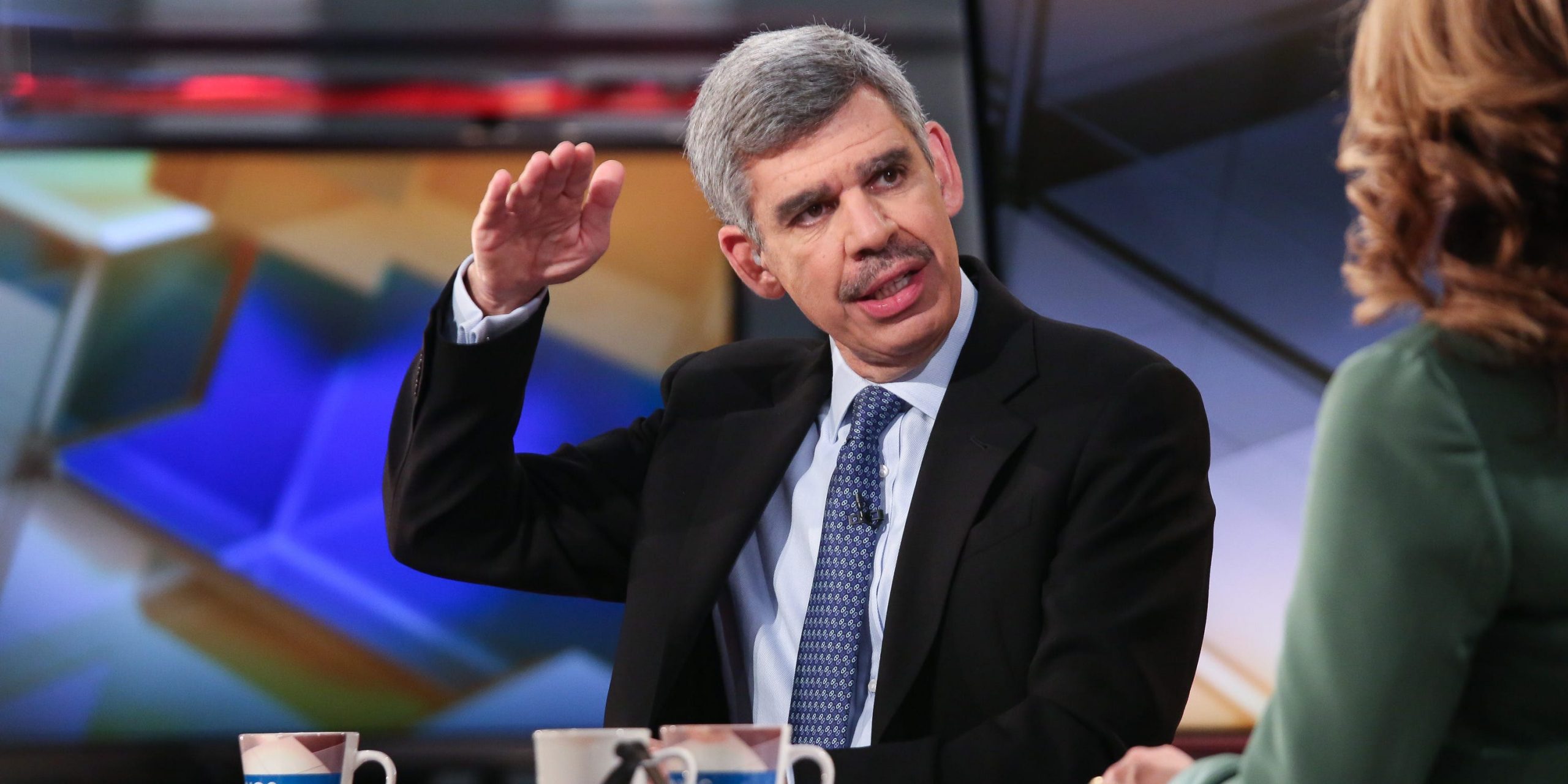 Mohamed El-Erian, Chief Economic Adviser of Allianz appears on a segment of "Mornings With Maria" with Maria Bartiromo on the FOX Business Network at FOX Studios on April 29, 2016 in New York City.