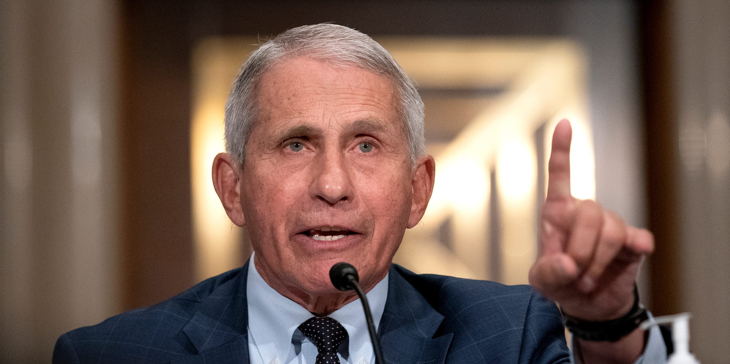 Dr. Anthony Fauci, Director of the National Institute of Allergy and Infectious Diseases, testifies at a Senate Health, Education, Labor, and Pensions Committee hearing at the Dirksen Senate Office Building on July 20, 2021 in Washington, DC.