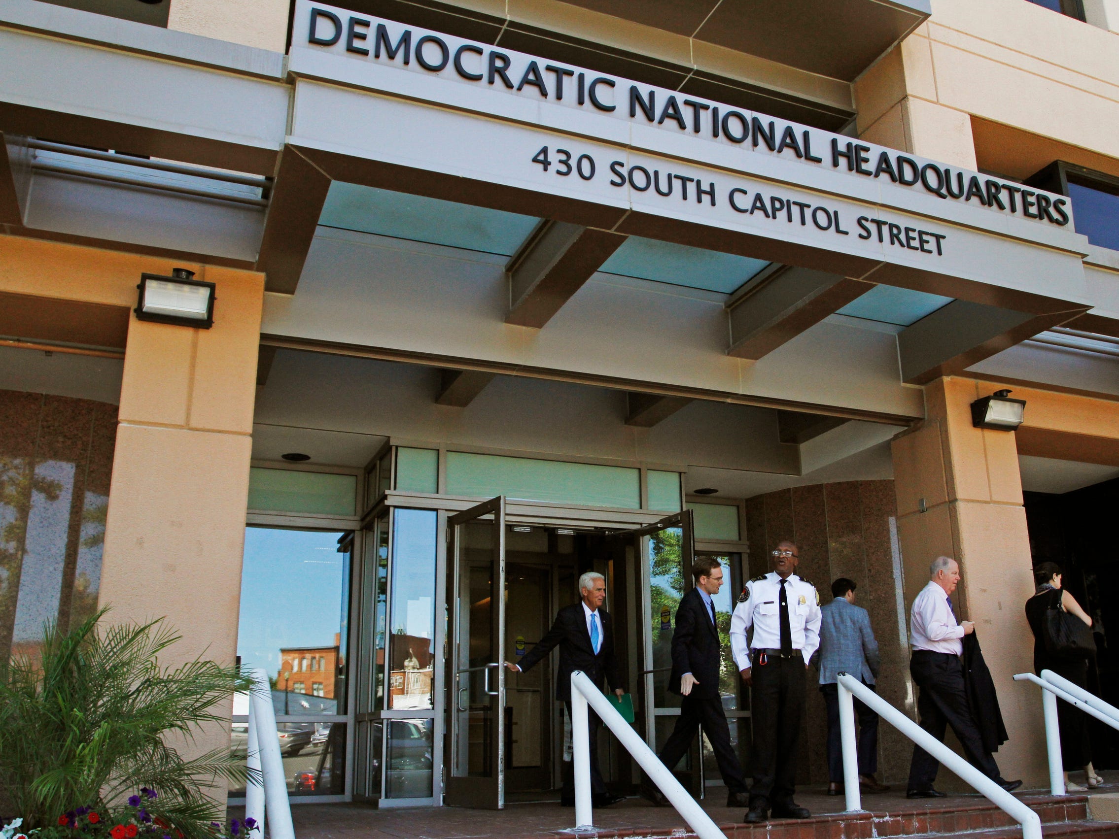 The entrance to the Democratic National Committee (DNC) headquarters in Washington photographed on June 14, 2016.