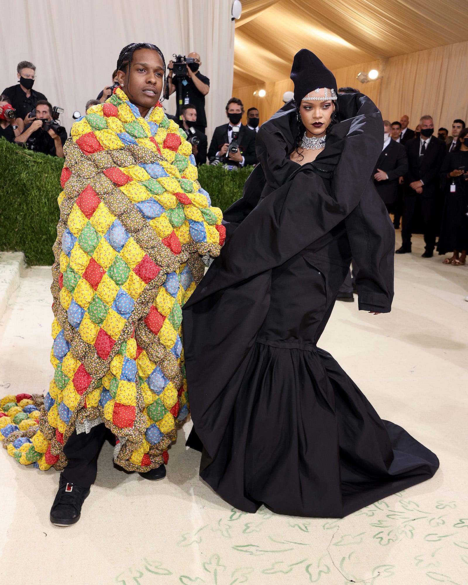 ASAP Rocky and Rihanna at the 2021 Met Gala.