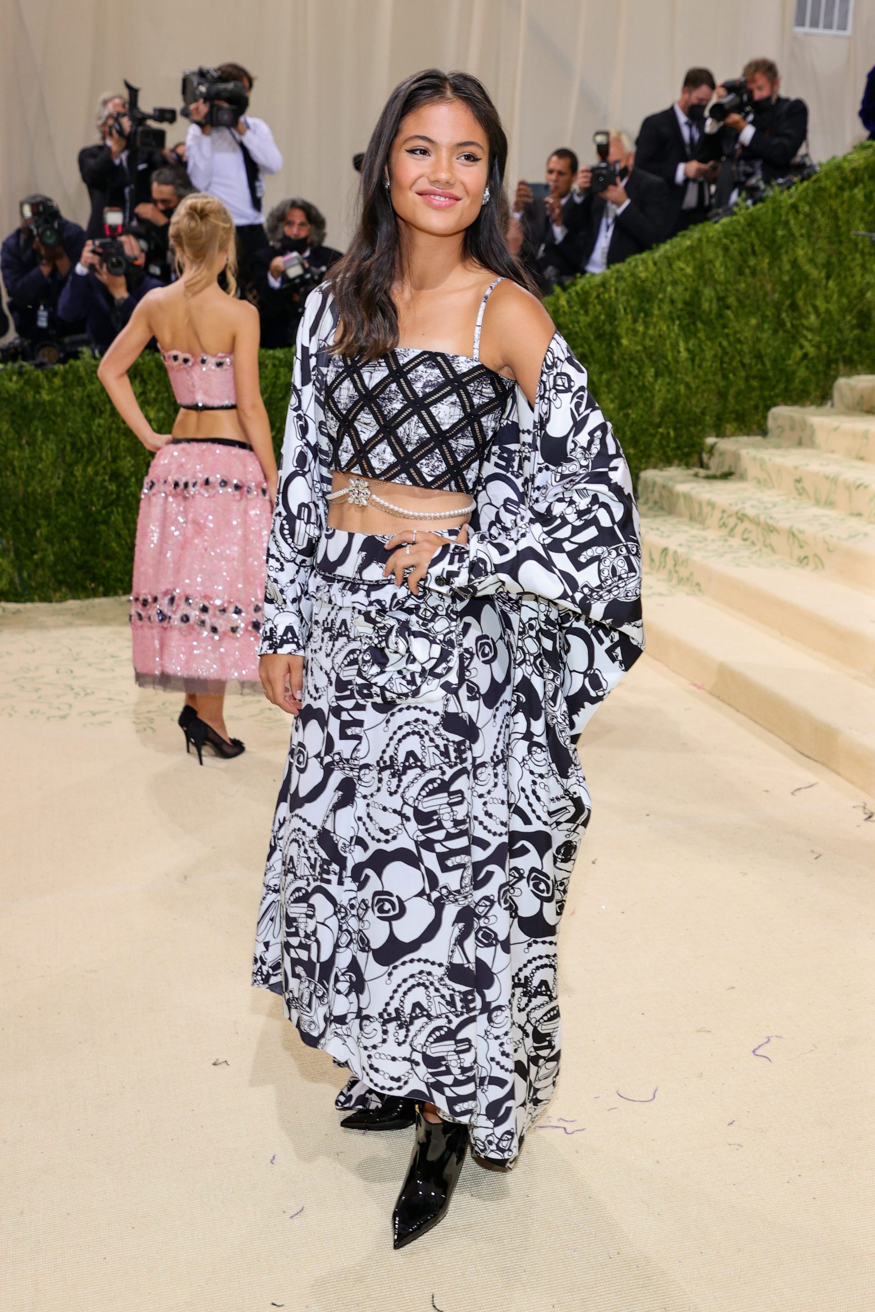 Emma Raducanu attends The 2021 Met Gala Celebrating In America: A Lexicon Of Fashion at Metropolitan Museum of Art.