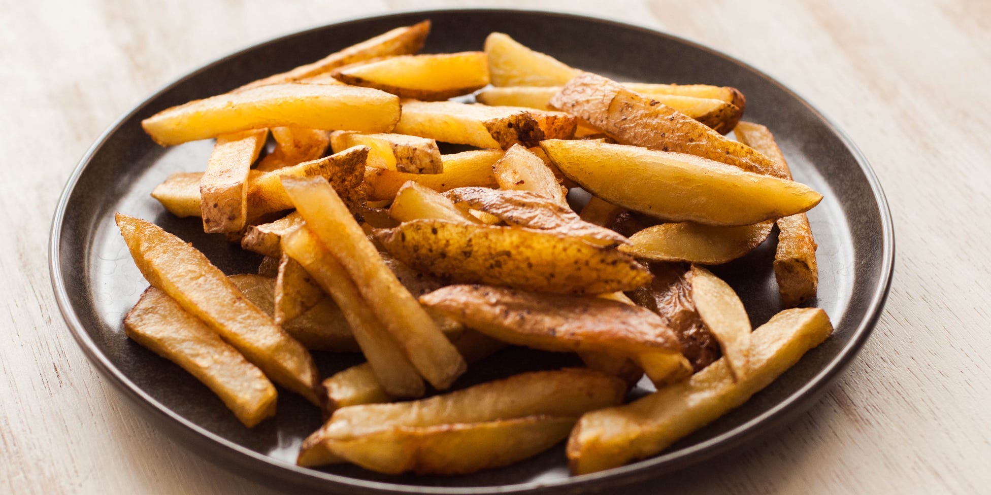 French fries on a plate.