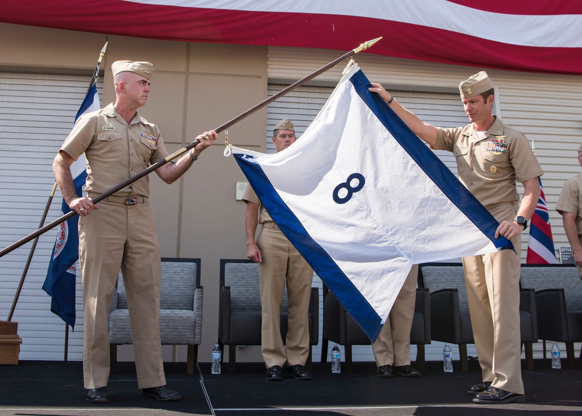 Naval Special Warfare Group establishment ceremony flag