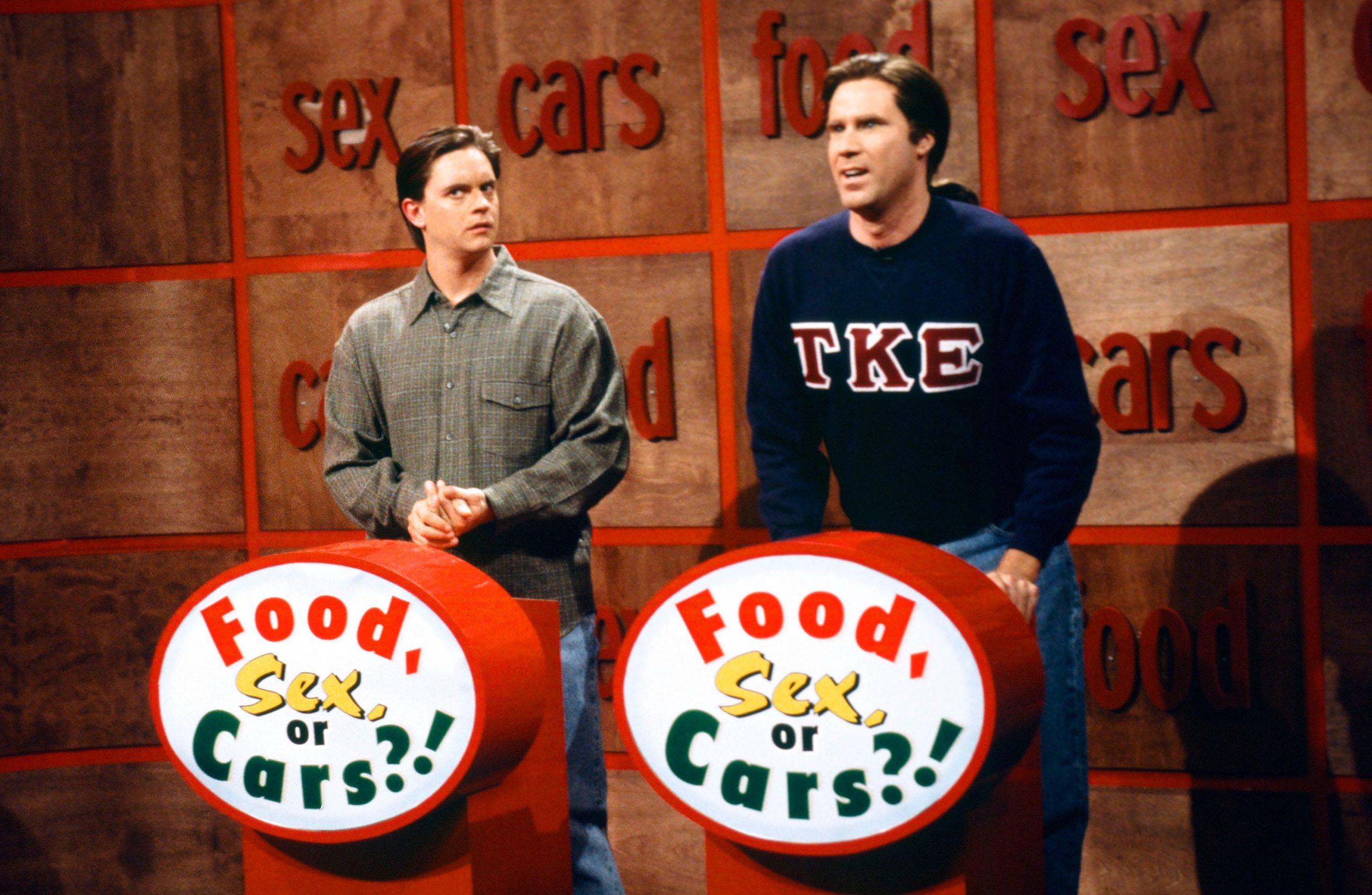 A picture of Jim Breuer alongside Will Ferrell on "SNL" in 1997.