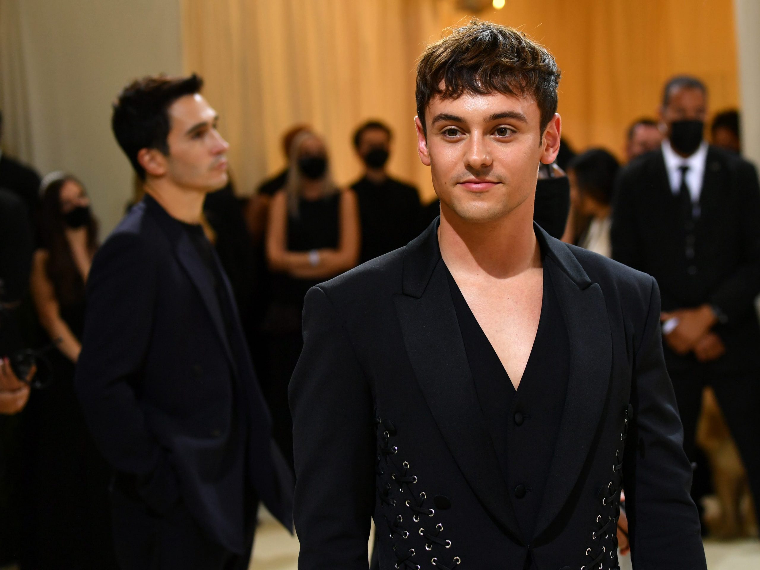 Tom Daley attends The 2021 Met Gala Celebrating In America: A Lexicon Of Fashion at Metropolitan Museum of Art on September 13, 2021 in New York City.