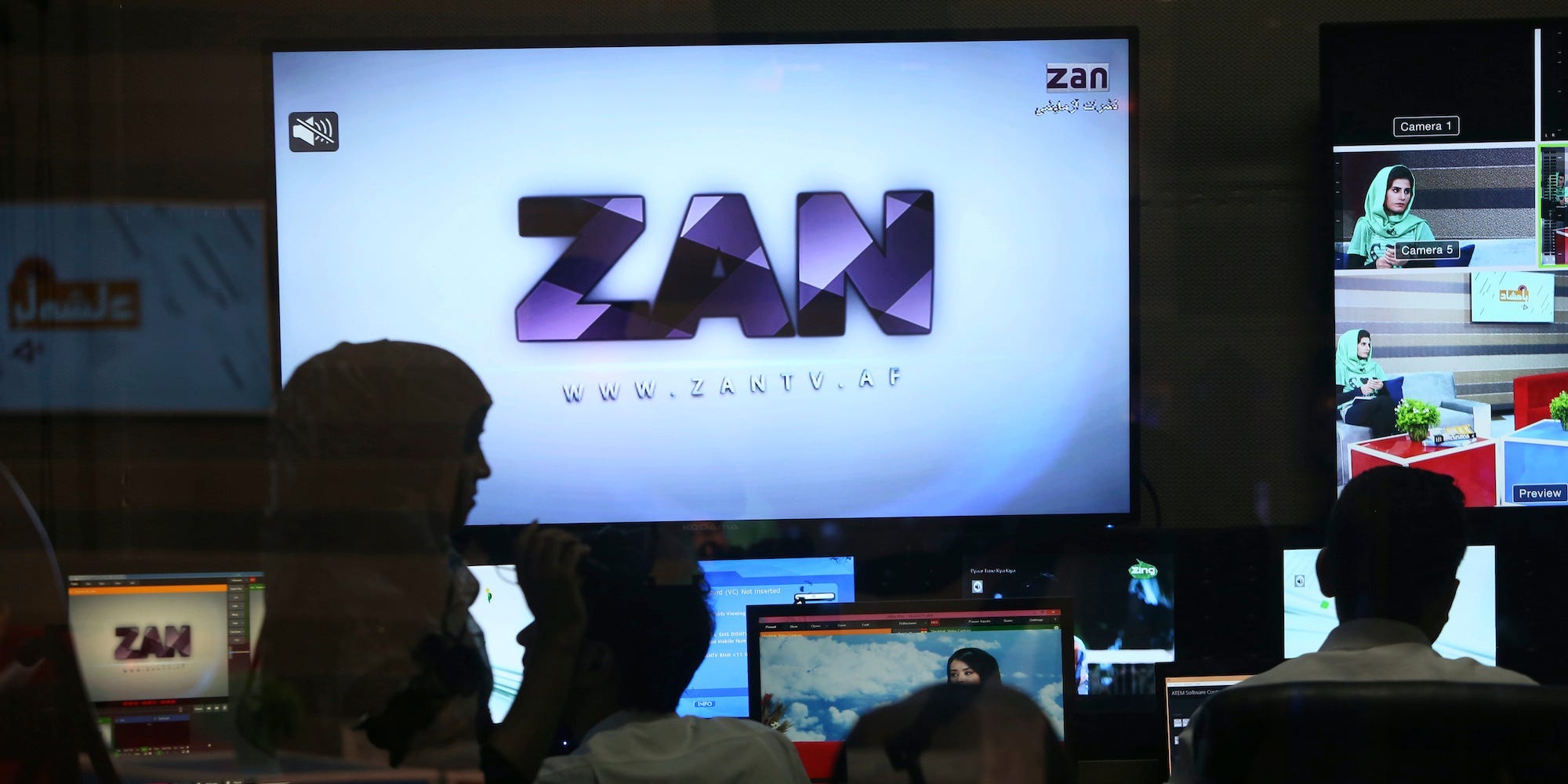 The ZAN TV logo on a screen