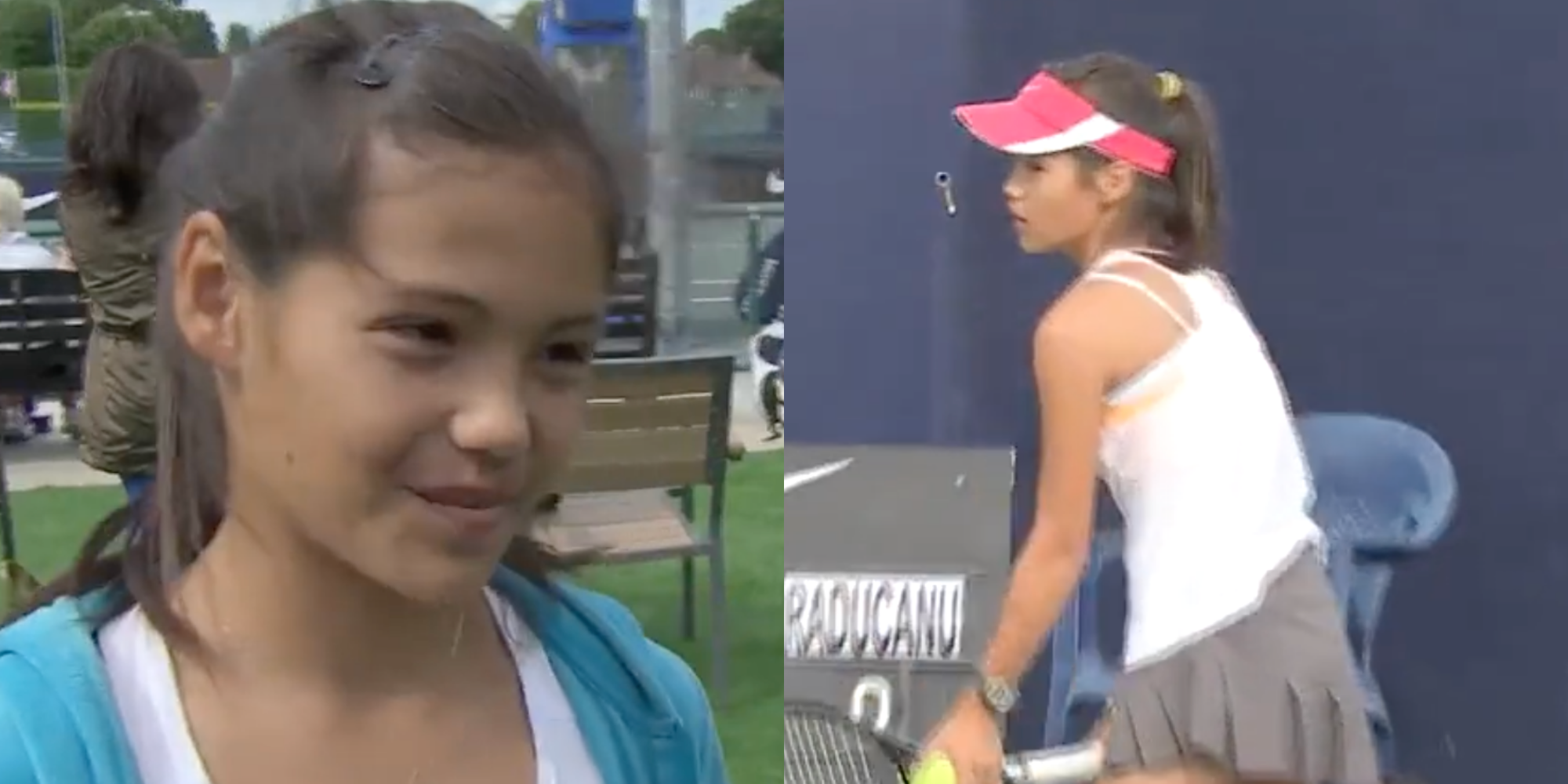 Emma Raducanu when she was 14 years old