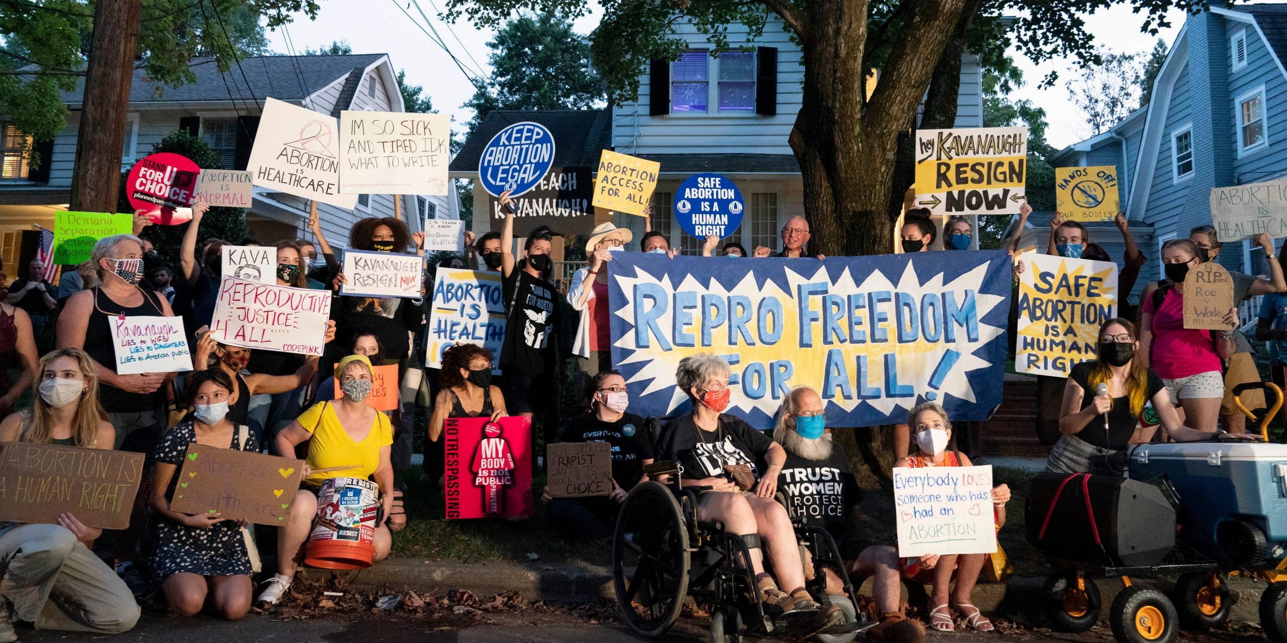 abortion protest Brett Kavanaugh home