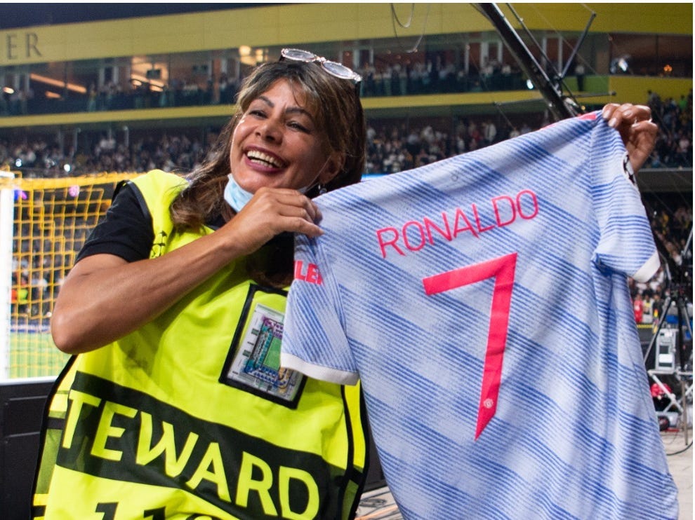 Ronaldo knocked out a steward during the warm up against Young Boys