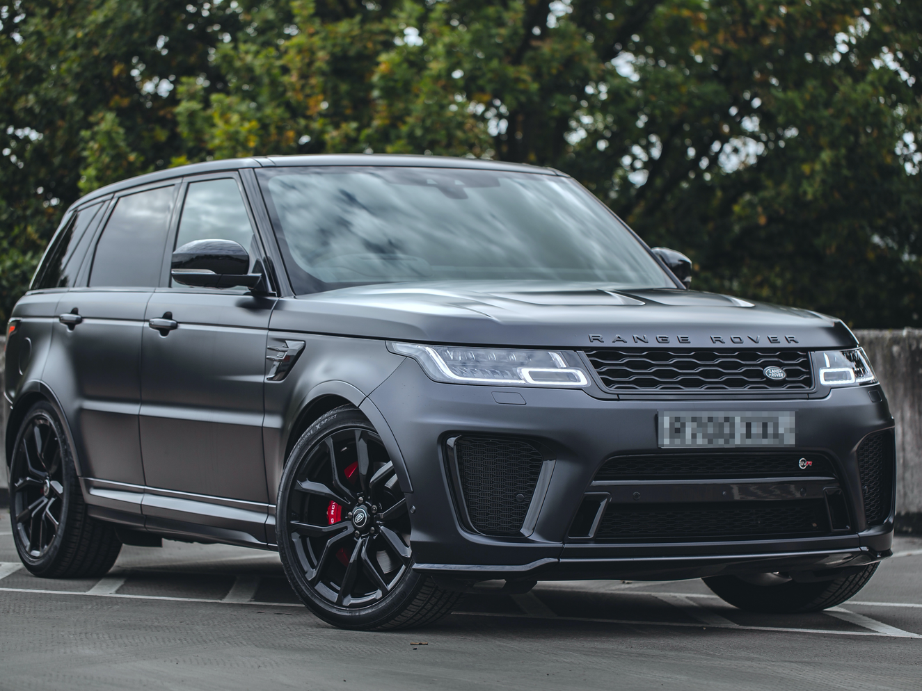 A stock image of a black Range Rover