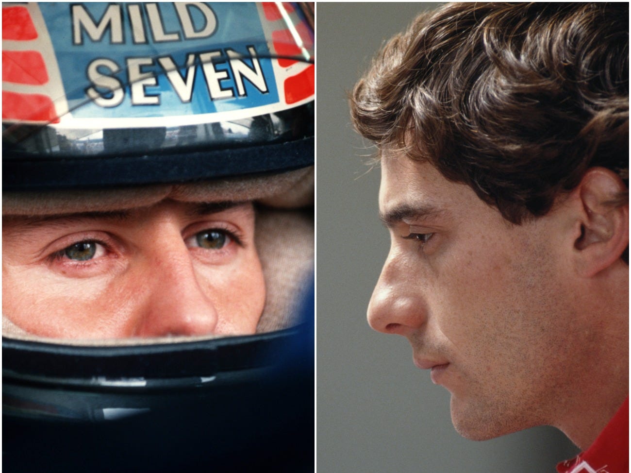 Michael Schumacher and Aryton Senna