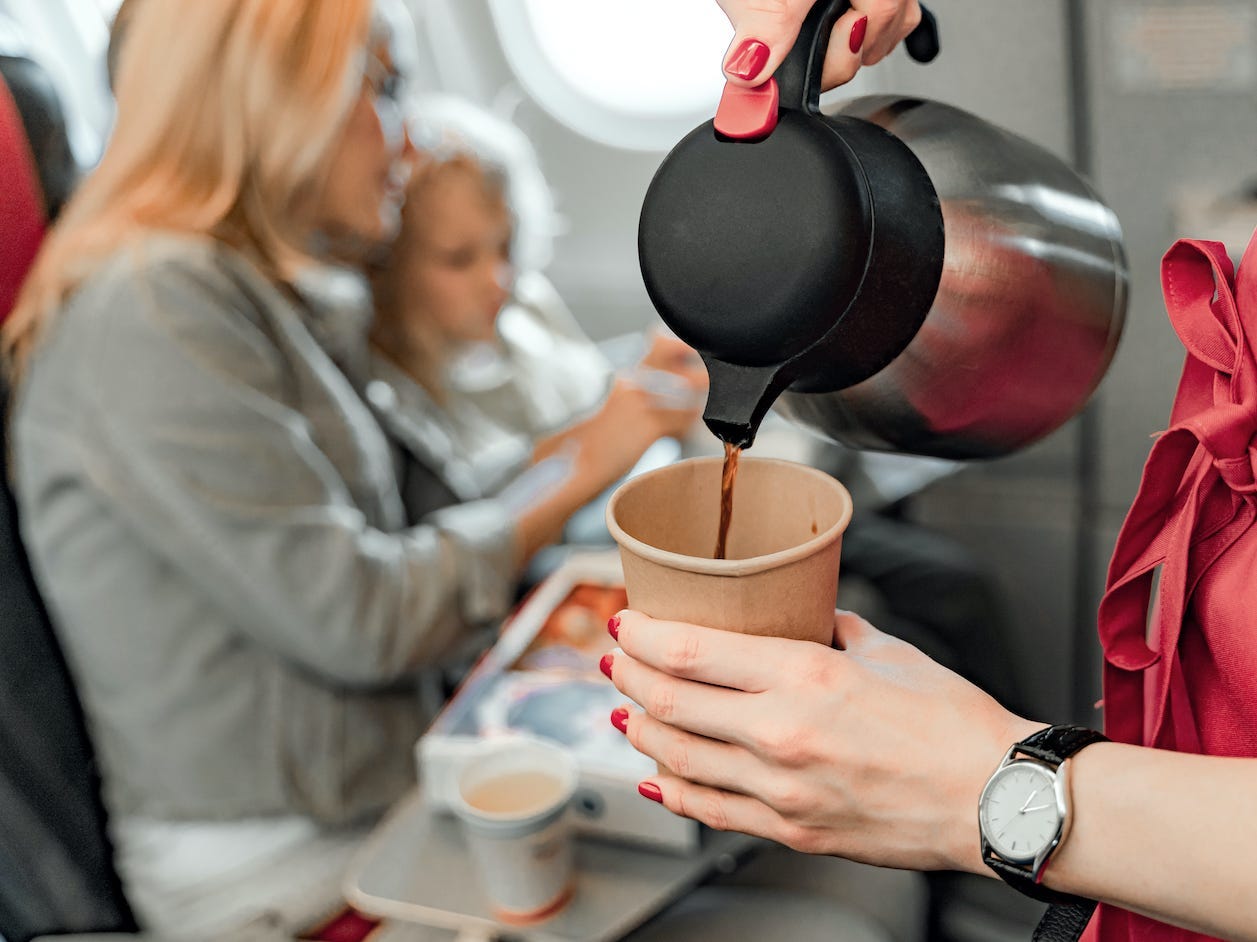 Flight attendant coffee