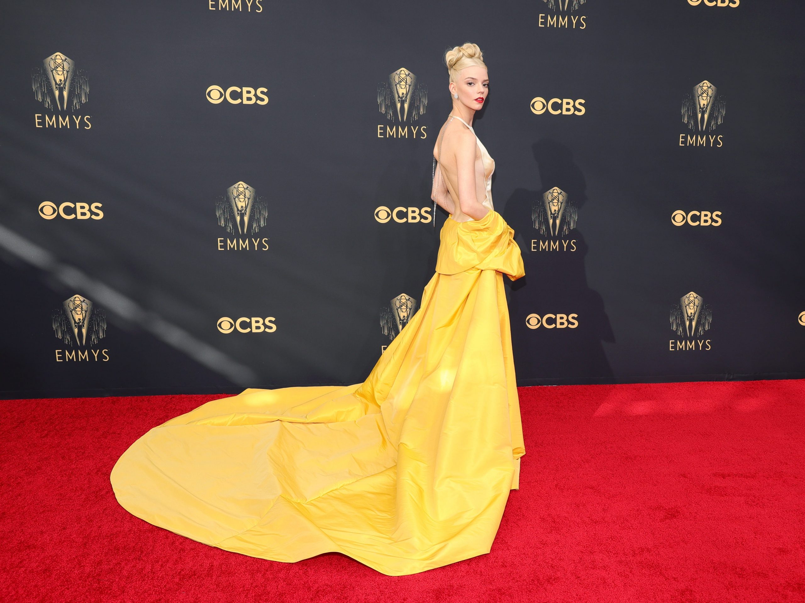 Anya Taylor-Joy attends the 2021 Emmys.