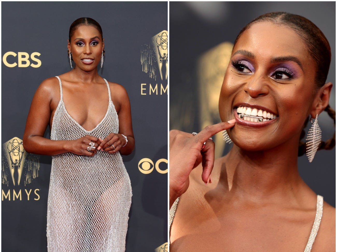 Issa Rae pictured at the 2021 Emmys.