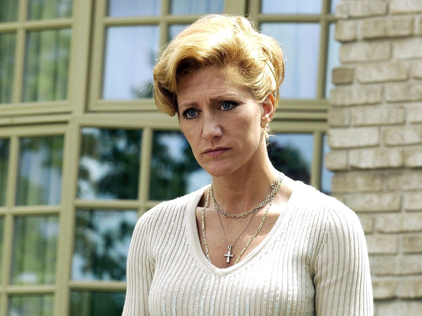 A picture of Edie Falco as Carmela Soprano in "The Sopranos."