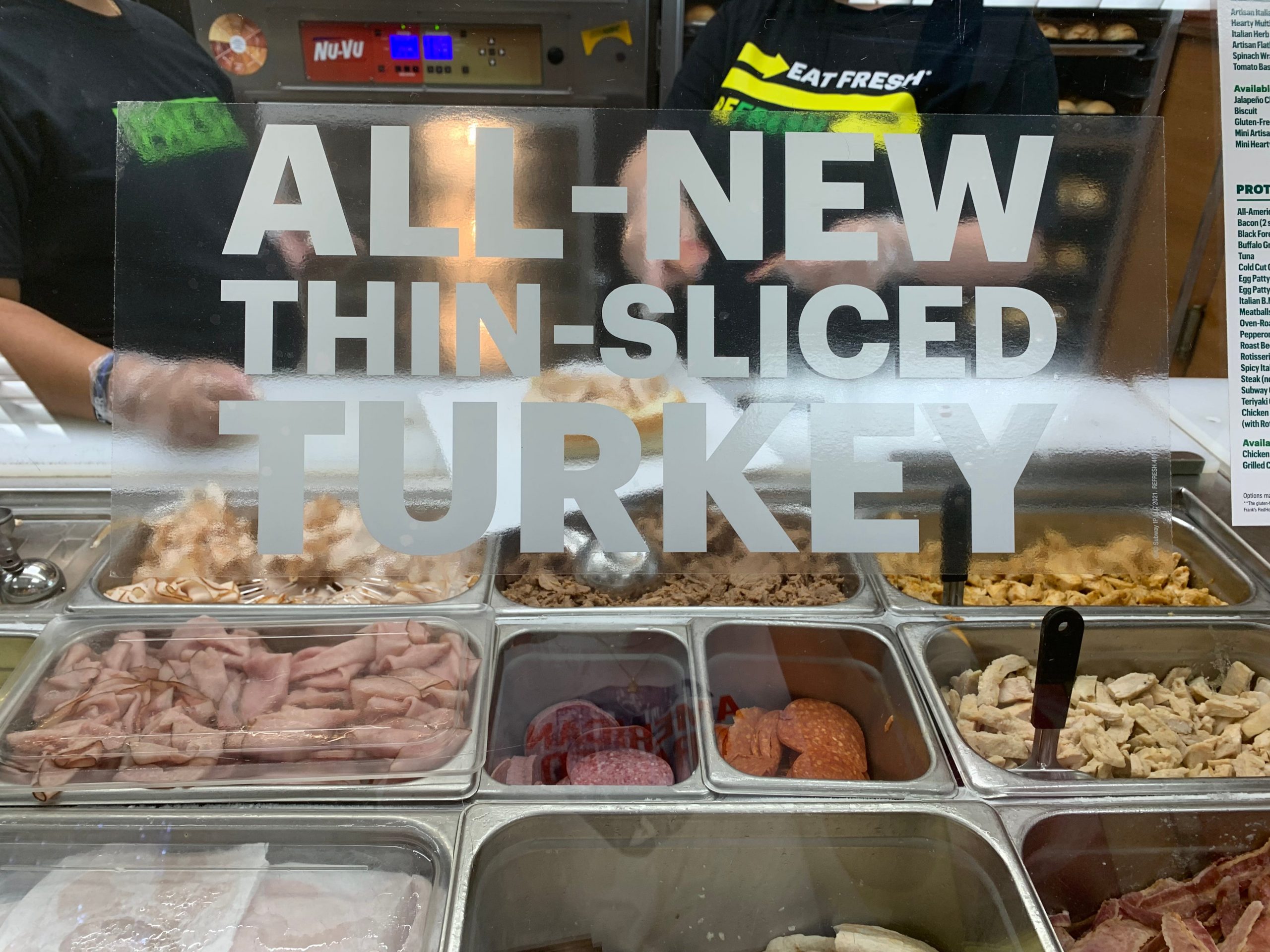 Subway new ingredients turkey