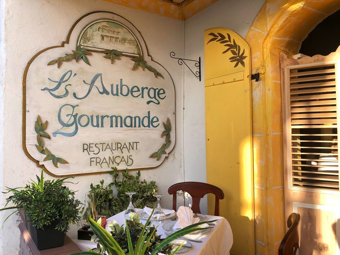 L'Auberge Gourmande in St. Martin.