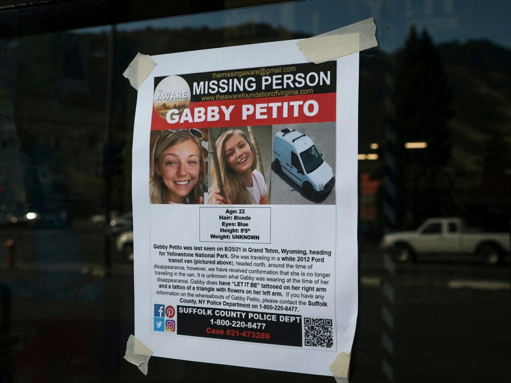 A missing poster for Gabby Petito