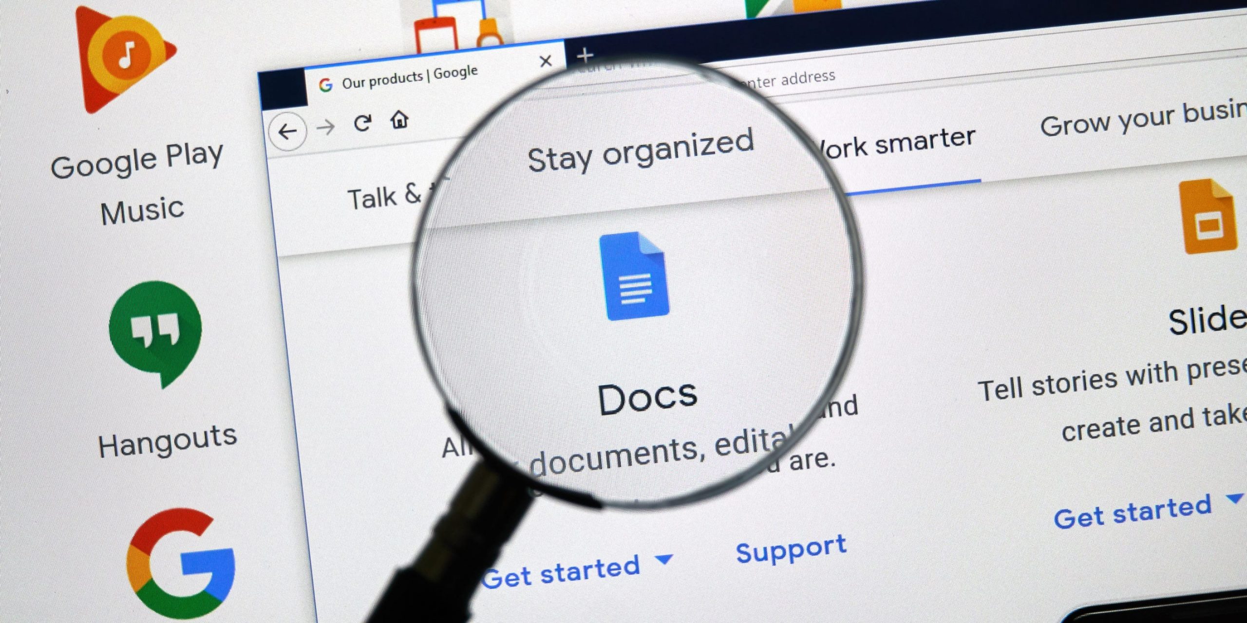 Google Docs on computer