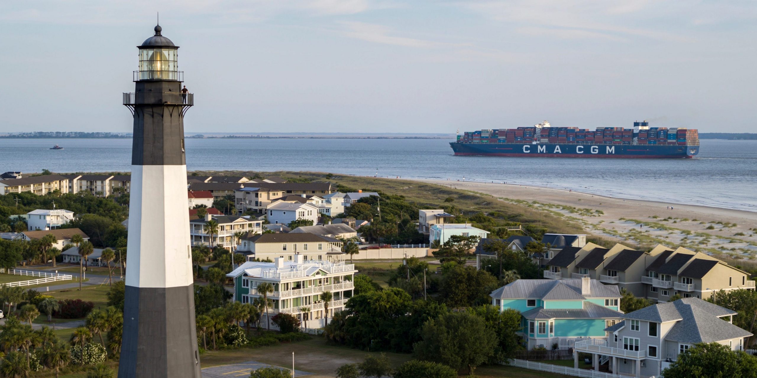 The historic Tybee Lighthouse on Tybee Island, Ga.