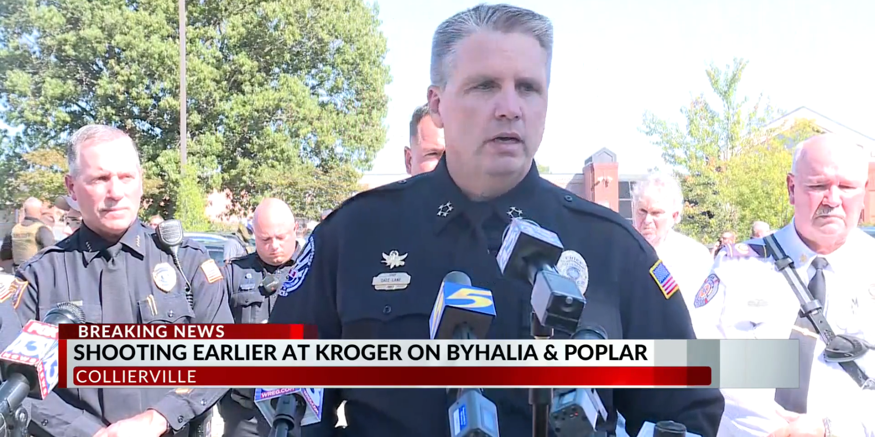 Police chief speaks at press conference.