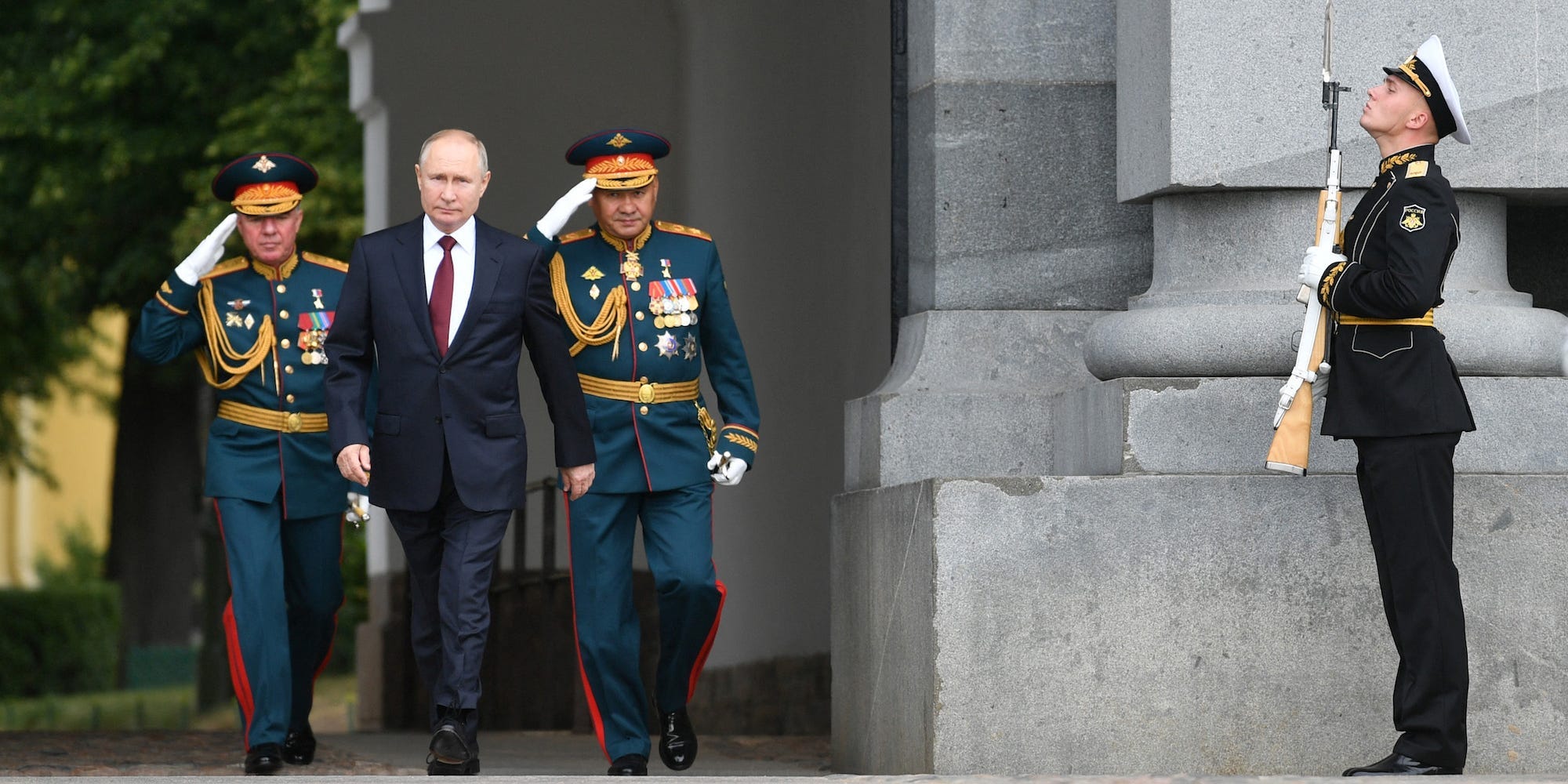 Russian President Vladimir Putin at military parade